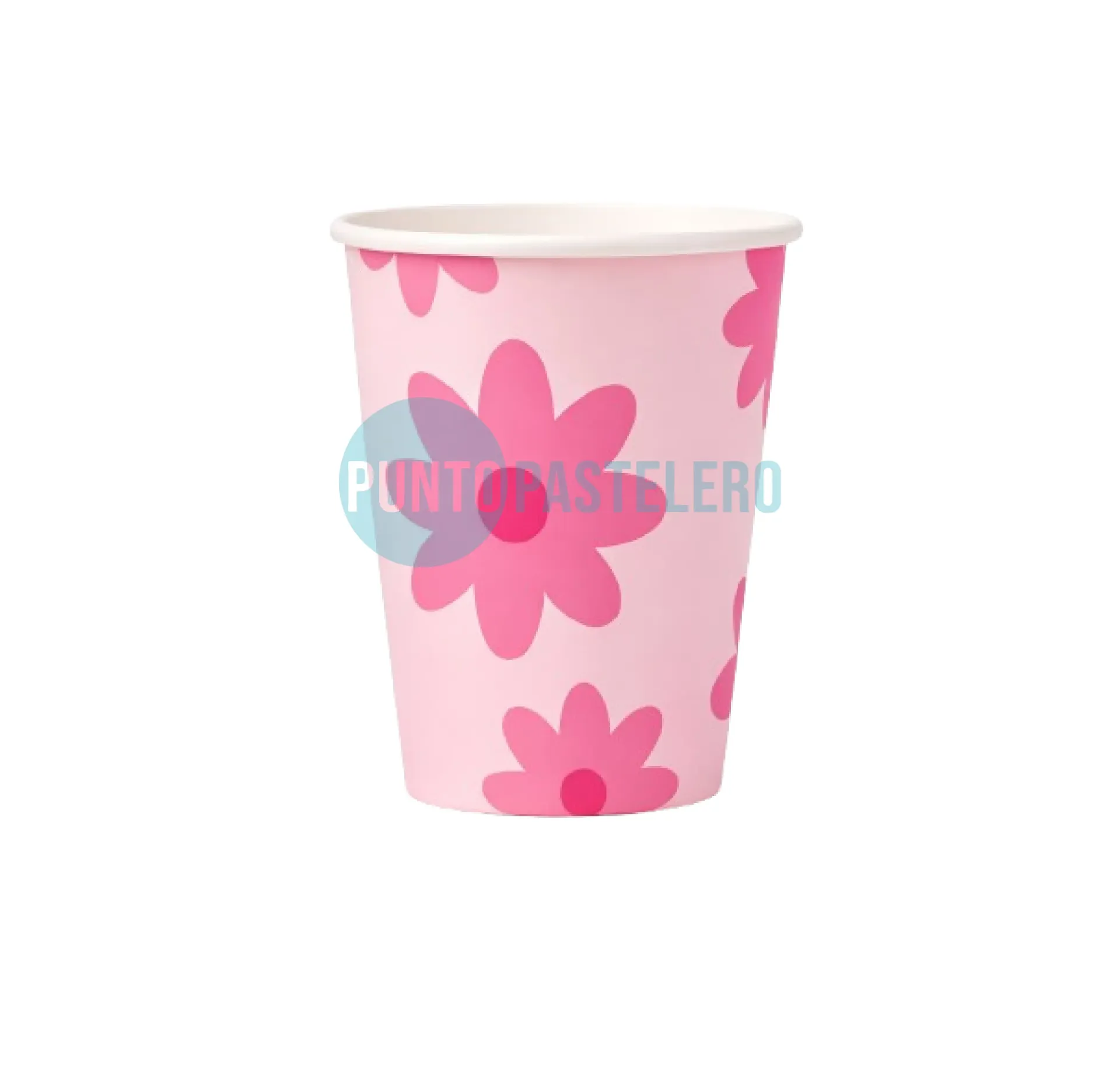 [BH8159] VASO POLIPAPEL "MARGARITAS" ROSA (10 U.)