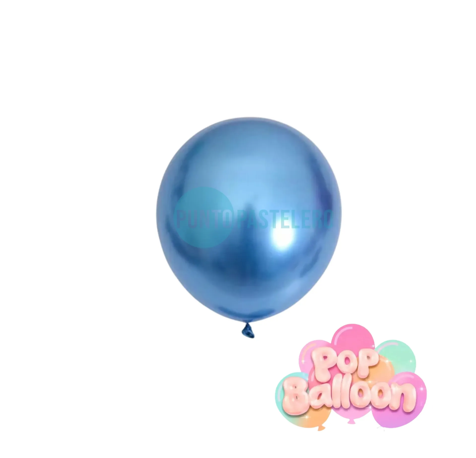 GLOBOS CROME LATEX POP BALLOON AZUL 12" (X 50 U.)