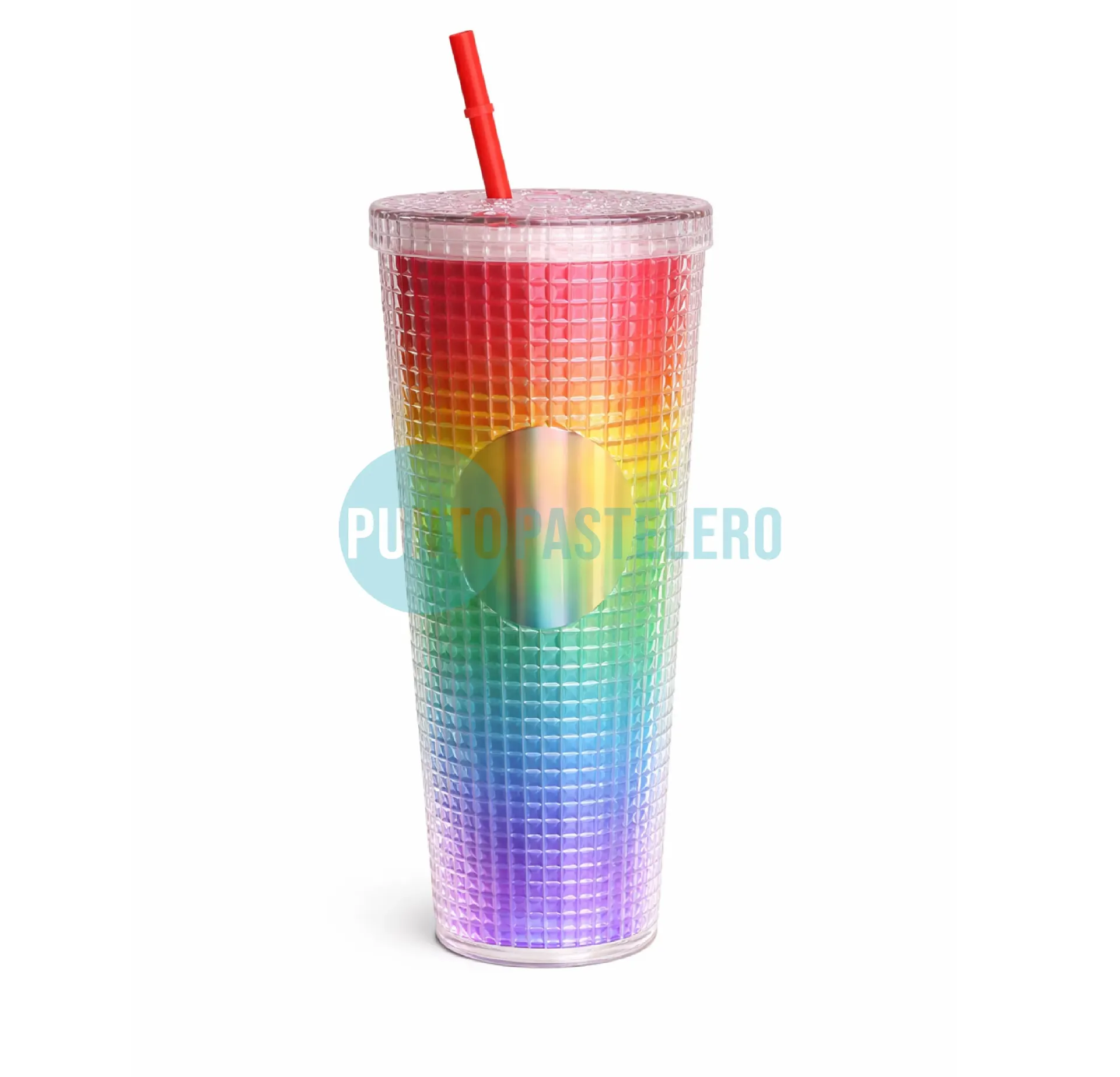 VASO STARBUCKS IRIDISCENTE "SQUARE" ARCOIRIS (XXL)