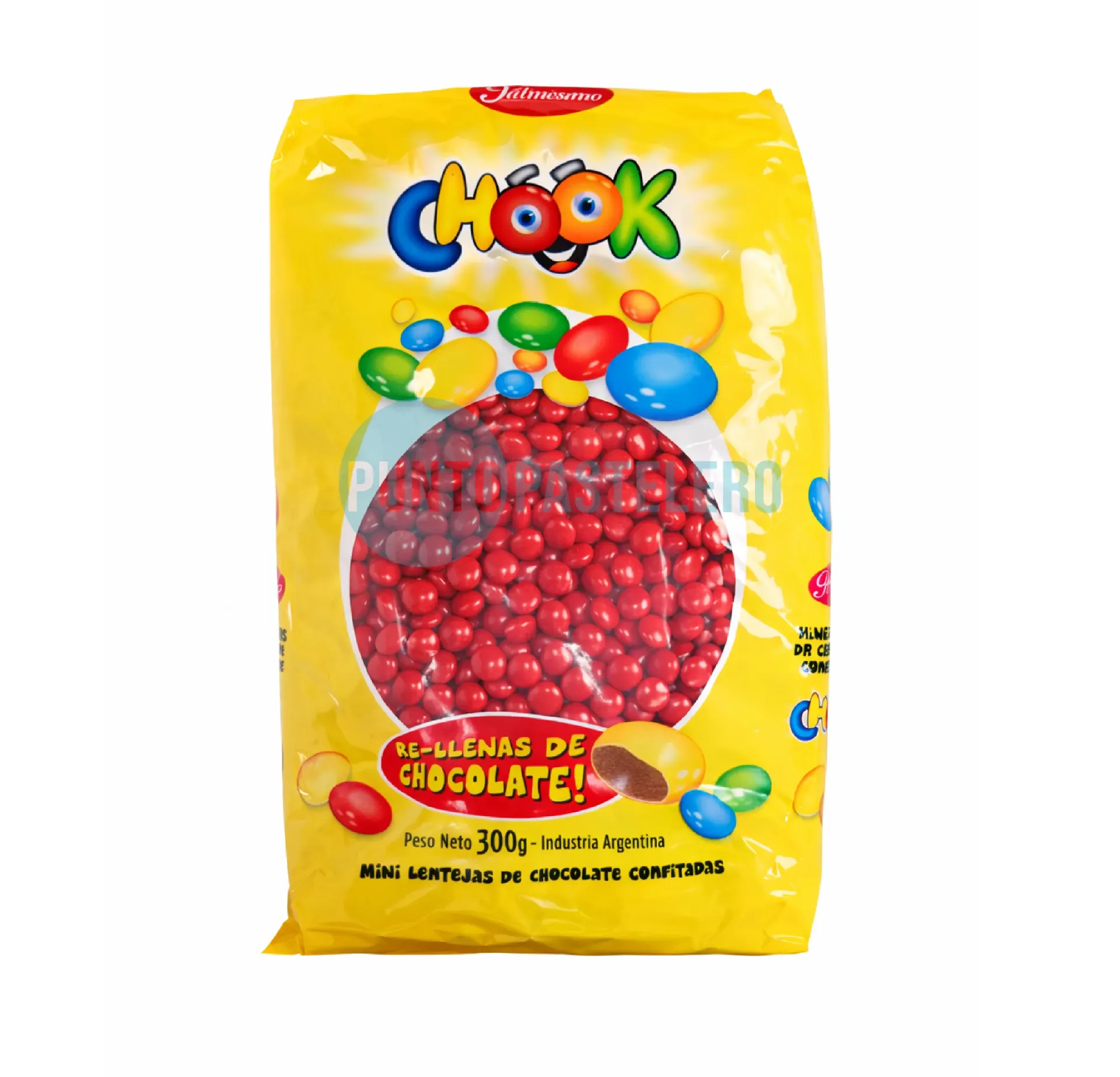 [7795522003334] LENTEJAS DE CHOCOLATE CHOOK MINI ROJO (X 500 GR.)