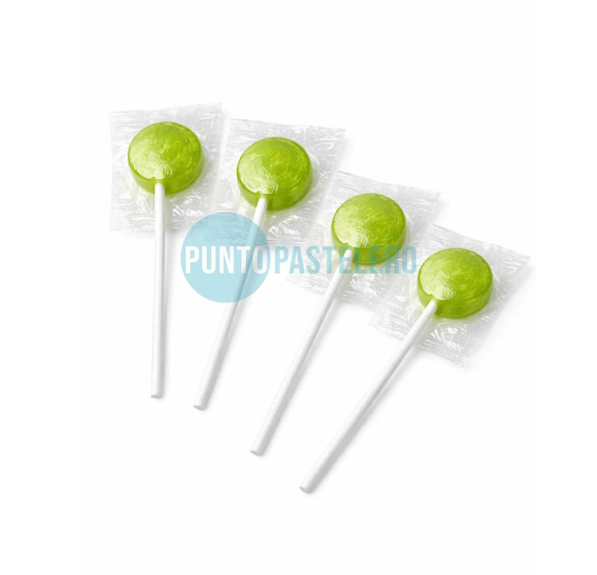 CHUPETIN MINI PALETA VERDE MANZANA TOPOLIN (X 50 U.)
