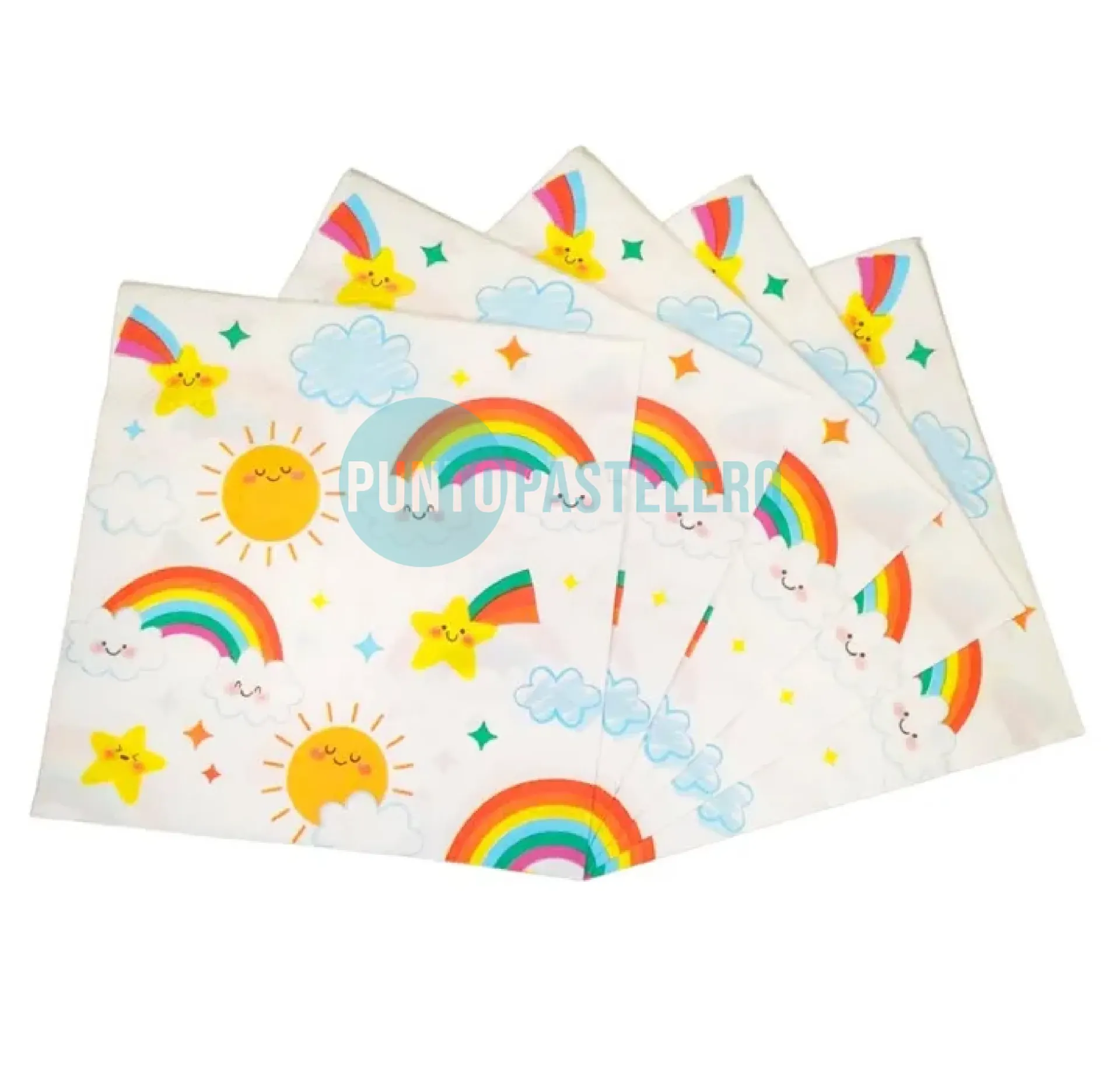 [7799088030834] SERVILLETA NUBE Y ARCOIRIS (PARTY STORE) (X 12 U.)