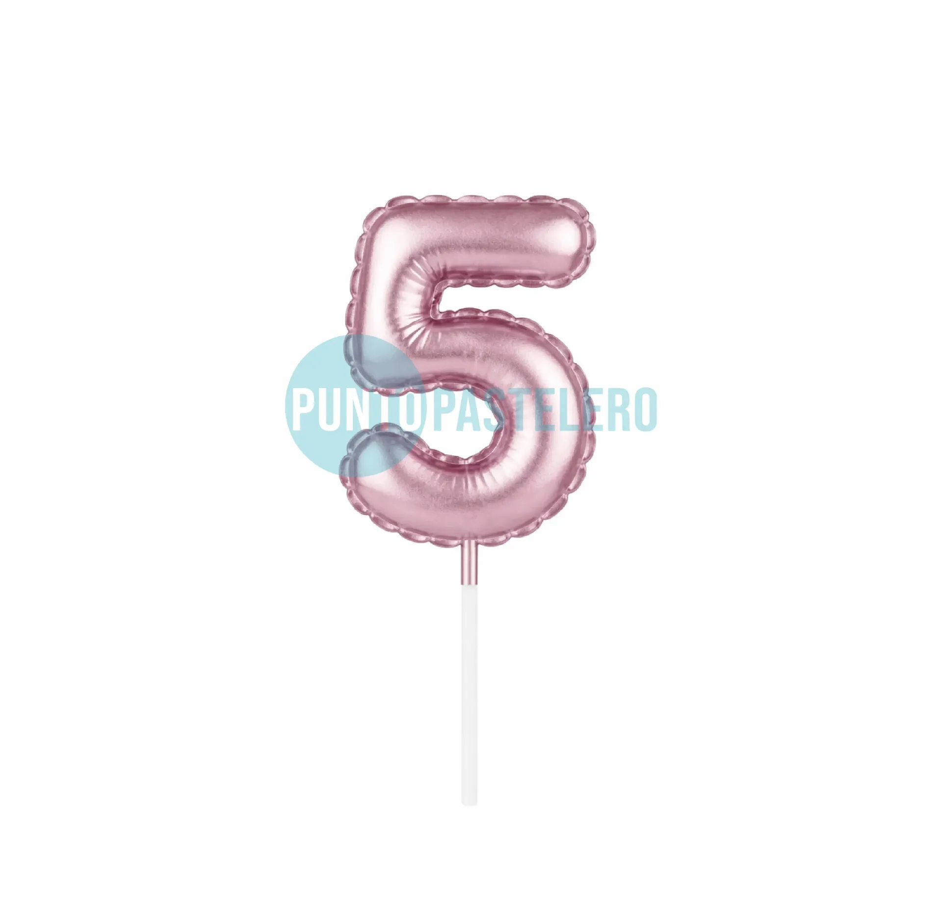 VELA GLOBITO METALIZADO ROSA N° 5