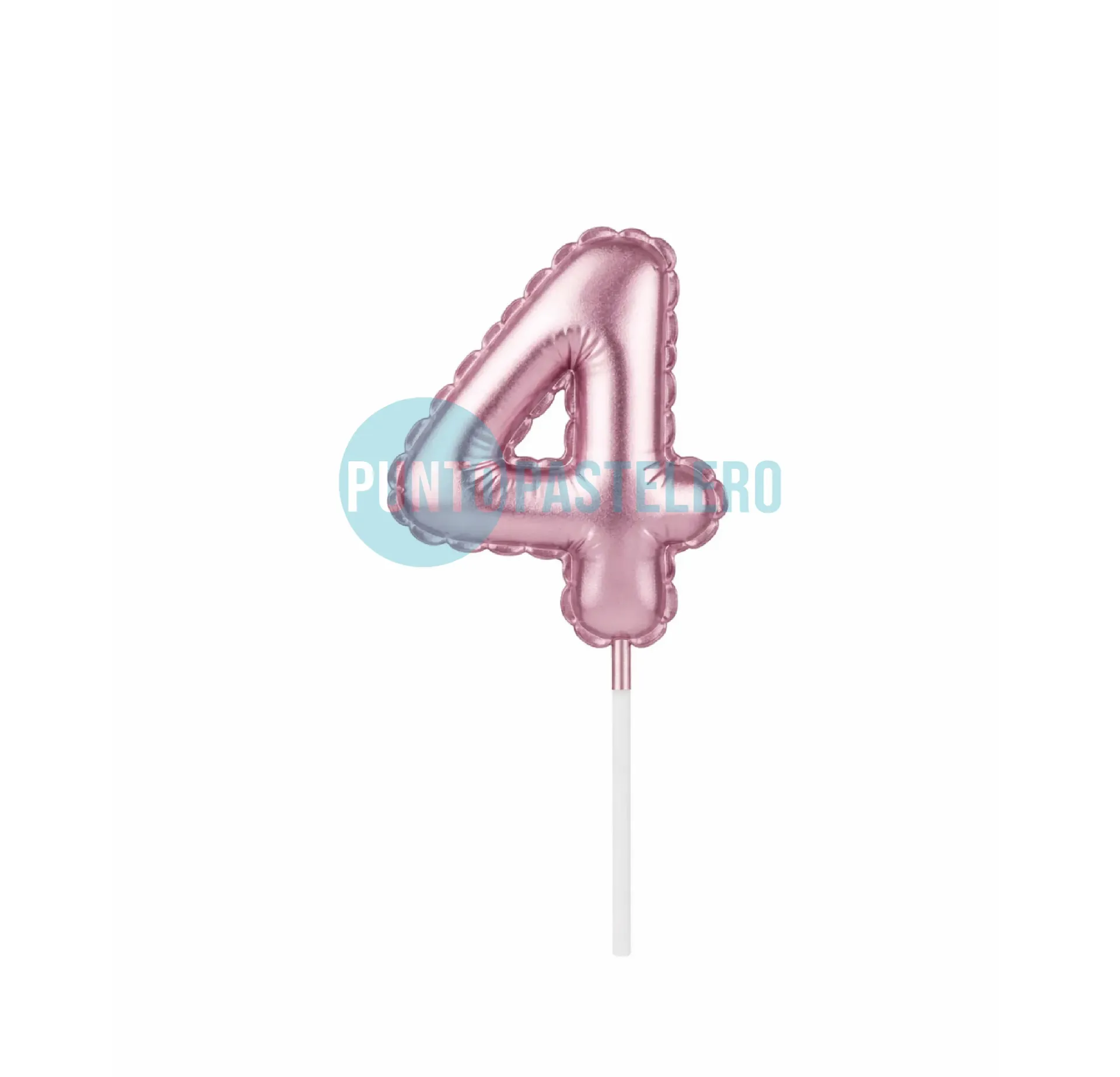 [00115725] VELA GLOBITO METALIZADO ROSA N° 4