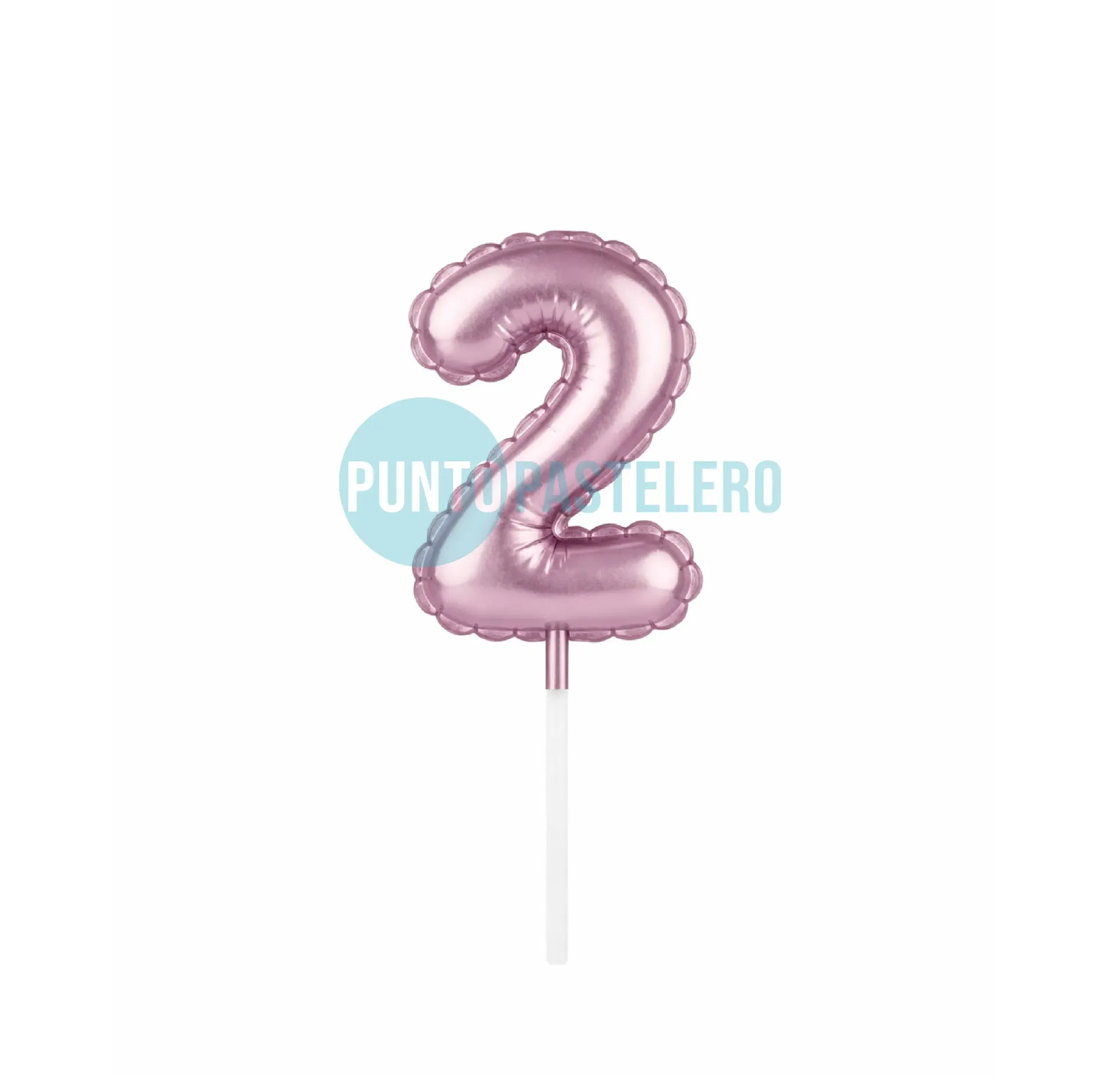 [00115723] VELA GLOBITO METALIZADO ROSA N° 2