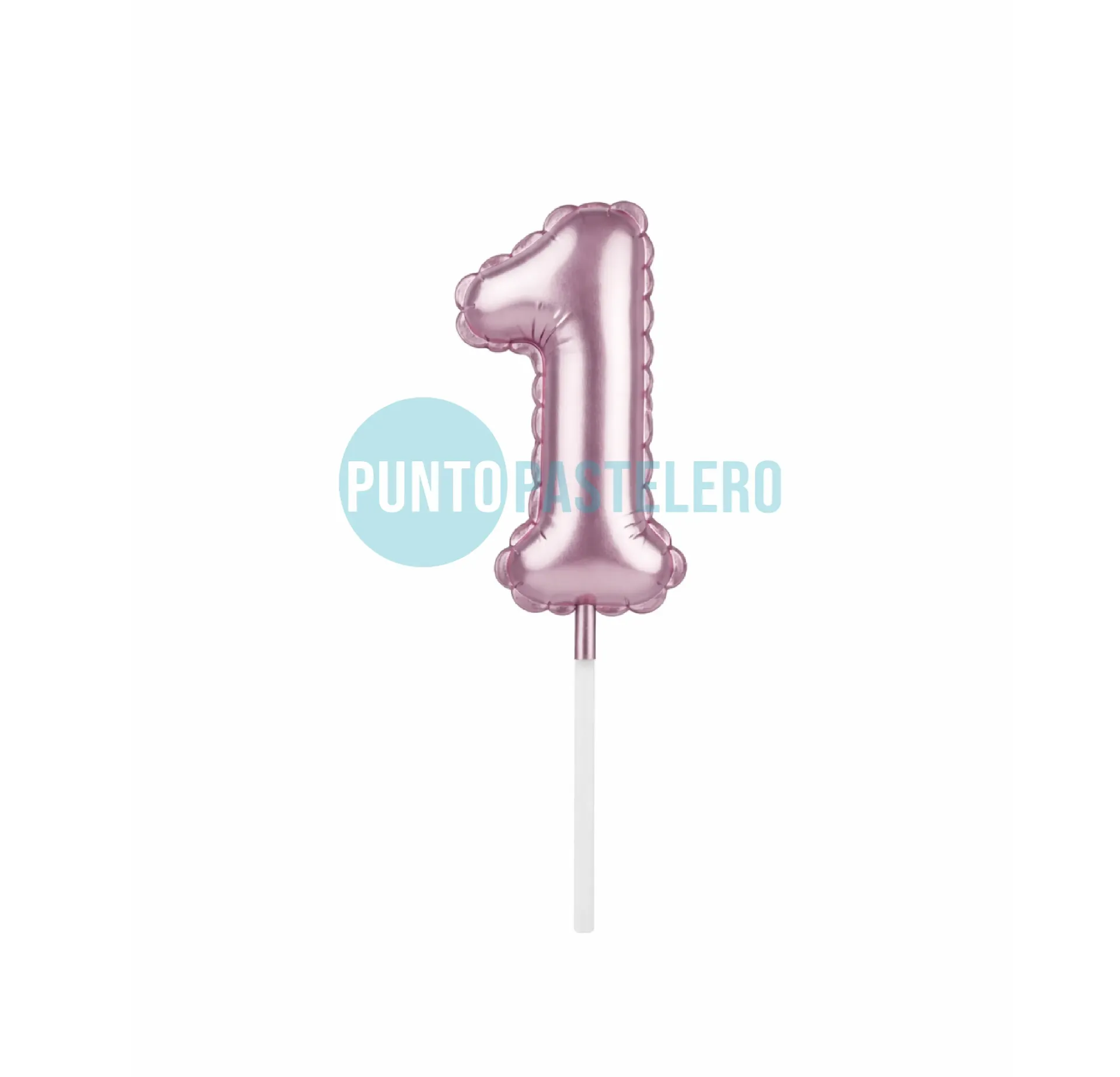 VELA GLOBITO METALIZADO ROSA N° 1