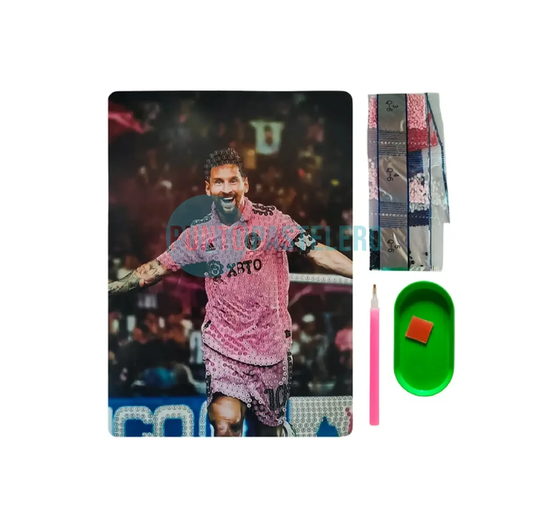 KIT PINTURA DE DIAMANTE MESSI (20X15 CM)