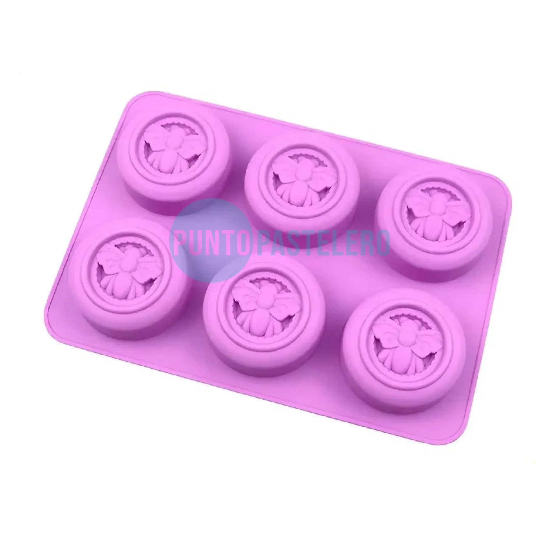 [6920251015100] MOLDE SILICONA PARA JABONES REDONDO ABEJA [P]
