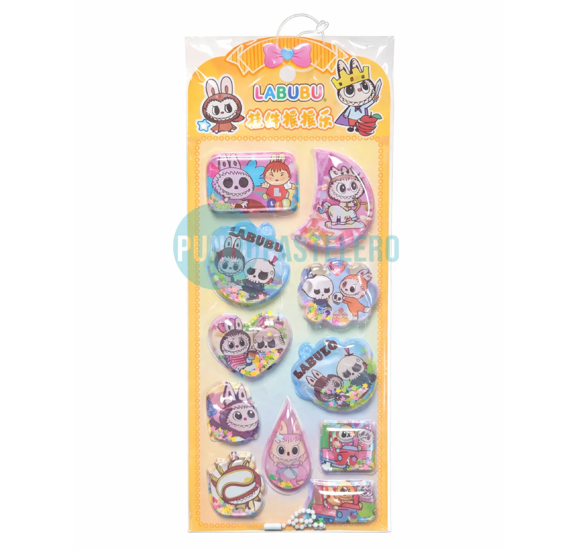 [69753482541] STICKERS LABUBU CON AGUA Y LLAVERO