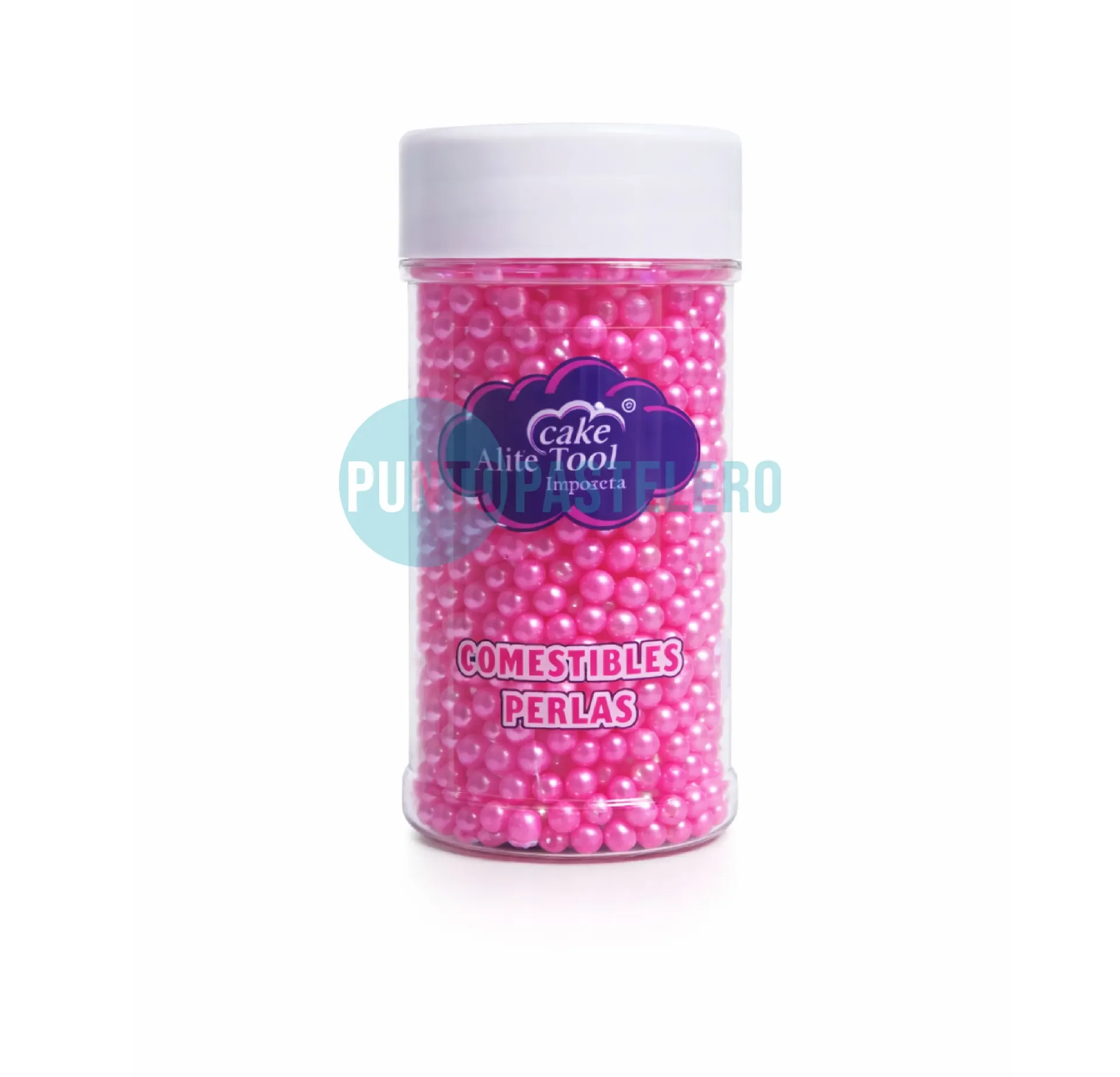 [02358955] FRASCO PERLAS COMESTIBLES ROSA 4MM (X 100 GR.)