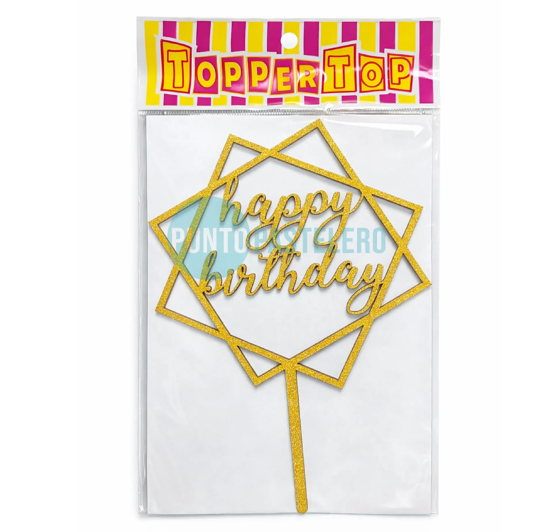 PINCHE FIBROFACIL HAPPY BIRTHDAY DORADO