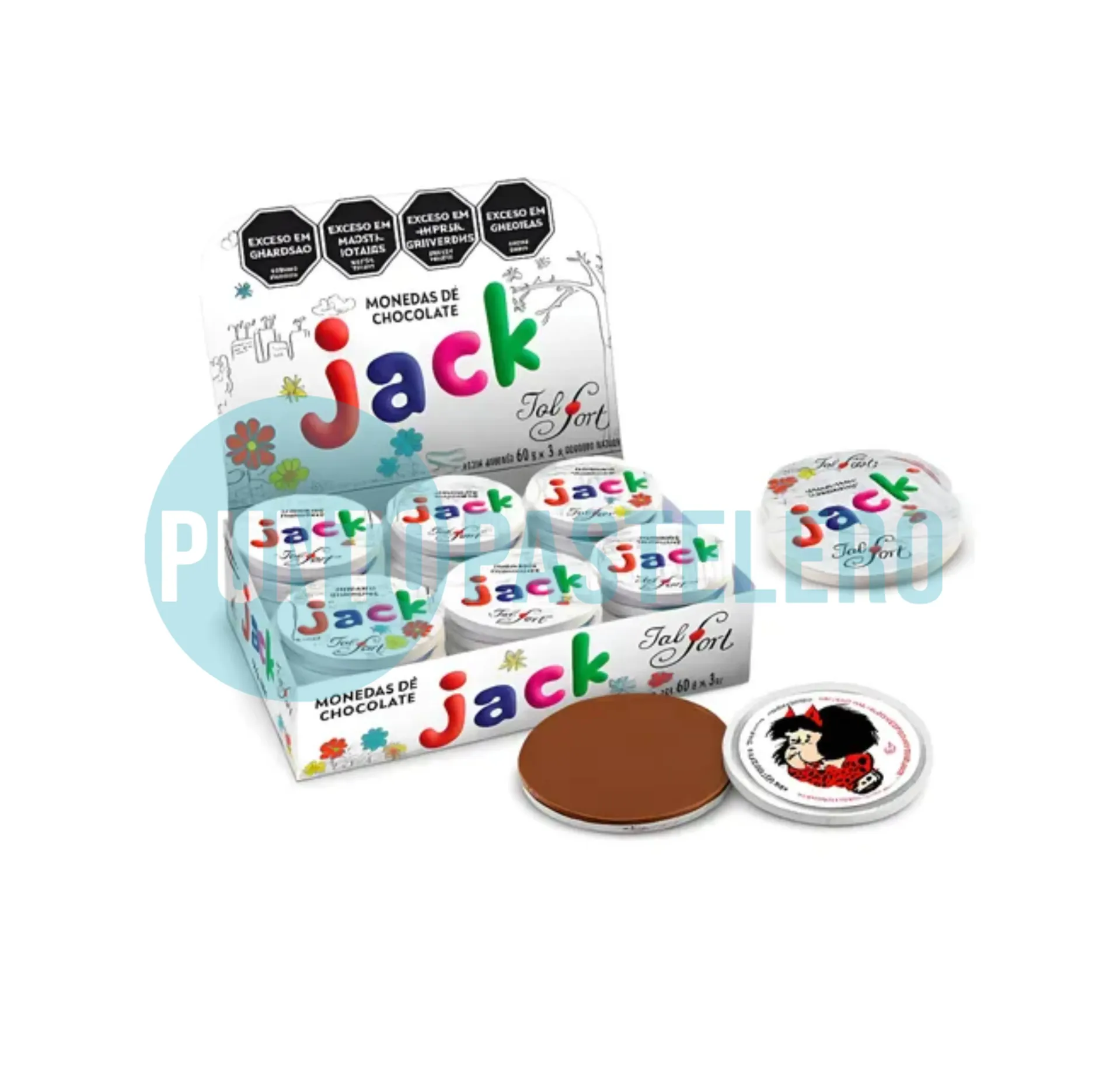 MONEDA CHOCOLATE JACK MAFALDA FELFORT (X 60 U.)