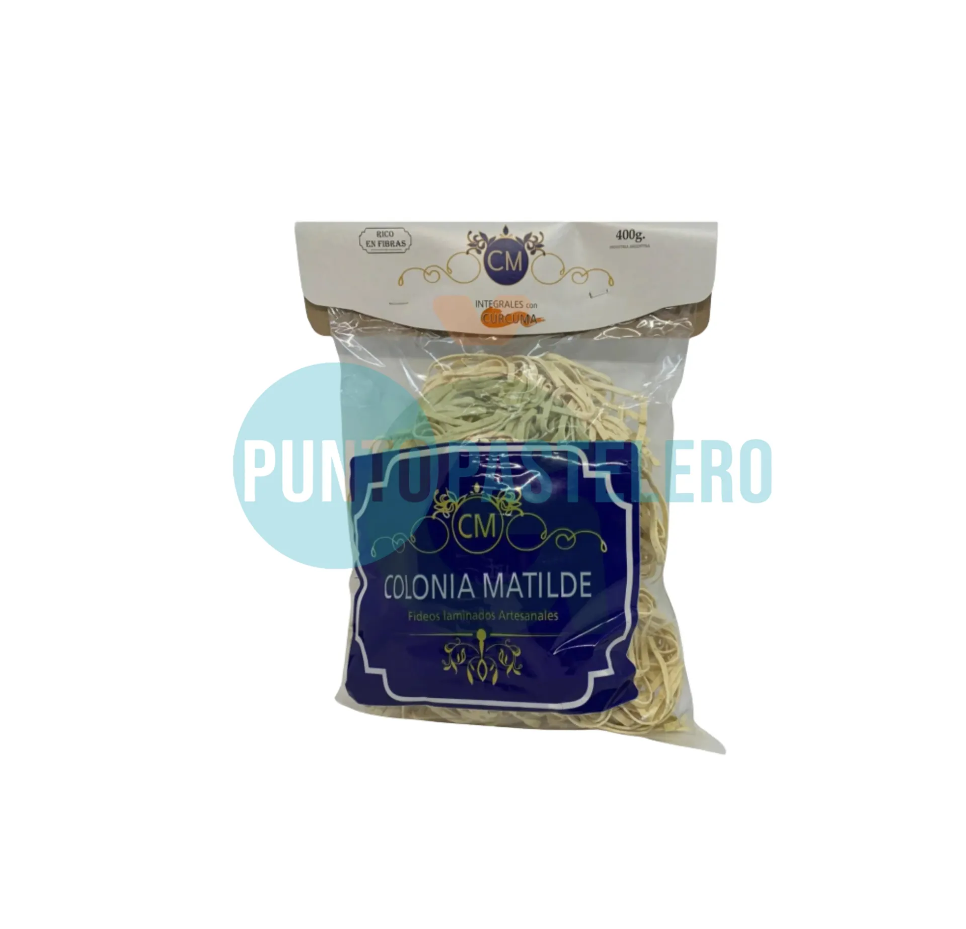 [7792964000044] FIDEOS INTEGRALES DE CURCUMA COLONIA MATILDE (X 400 GR.)