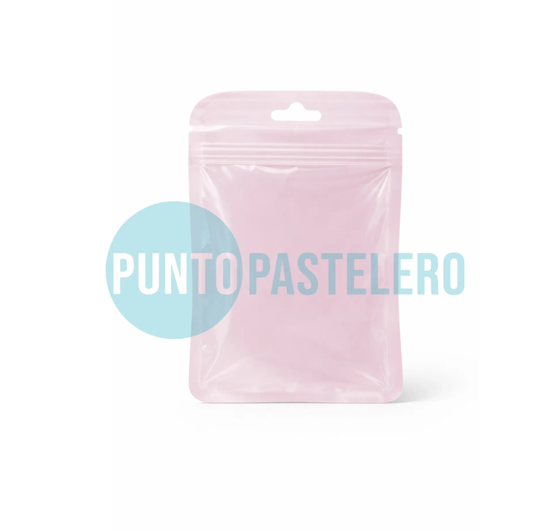 BOLSA CON CIERRE HERMETICO IRIDISCENTE ROSA (9X13 CM)