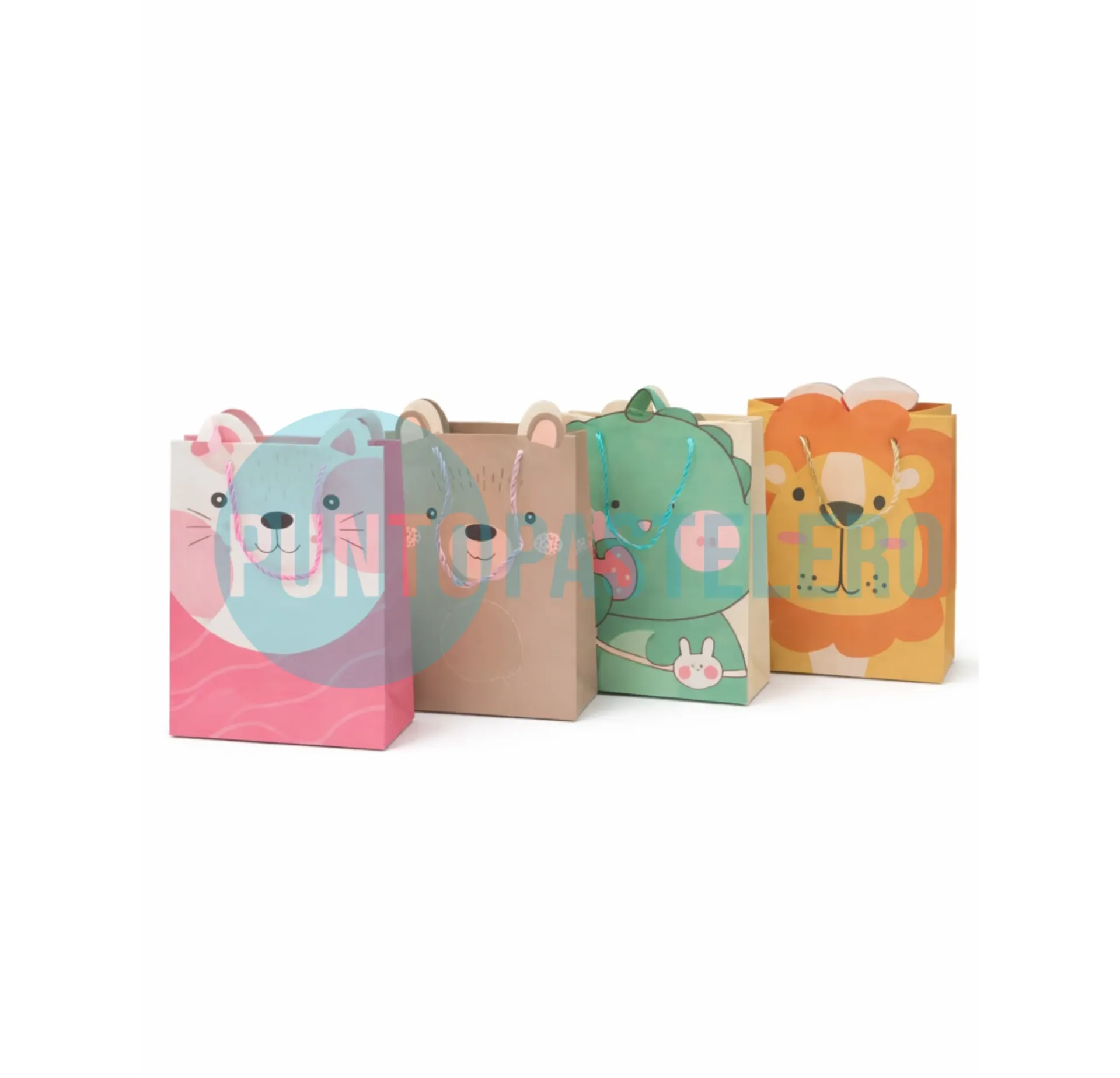 BOLSA DE REGALO CARTON ANIMALITOS (26X10X32 CM)(ILCAO082)
