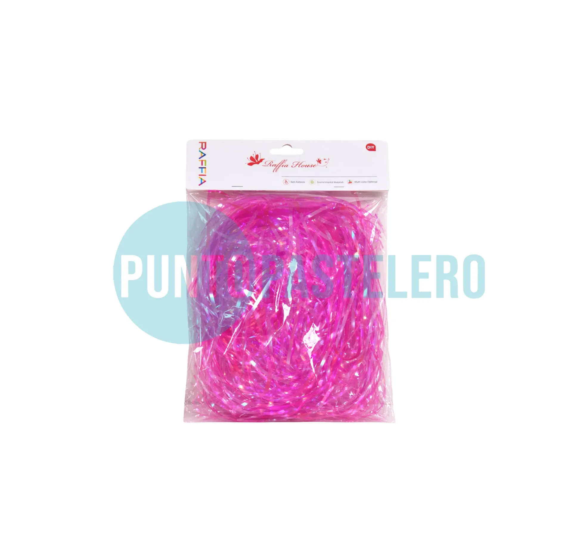 RAFIA IRIDISCENTE (FUCSIA) (30 GR.) (X PAQ.)