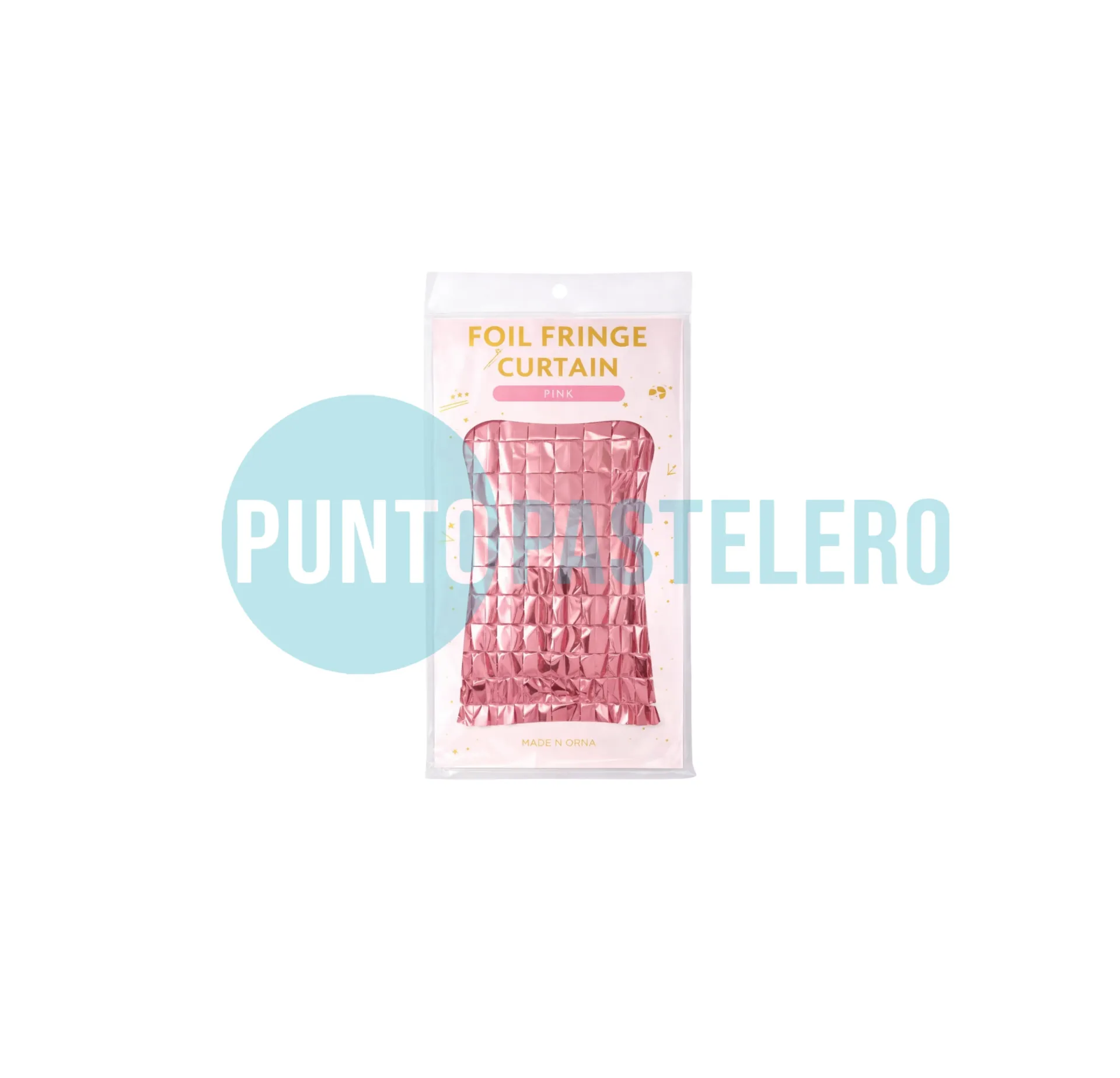 CORTINA METALIZADA BRICK WALL CHICO ROSA (2 X 1 MT.)