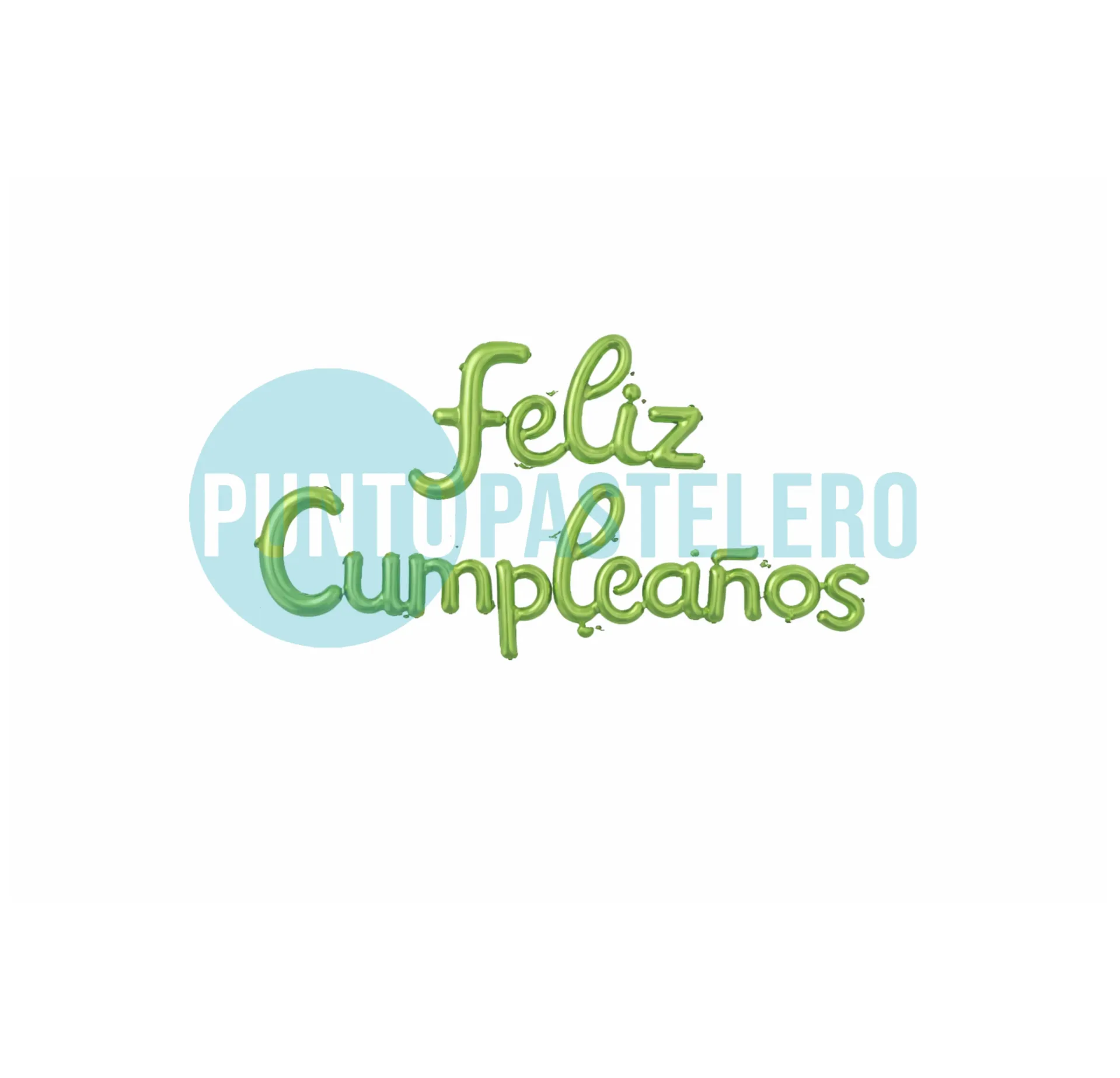 GLOBO METALIZADO "FELIZ CUMPLEAÑOS" CURSIVA VERDE