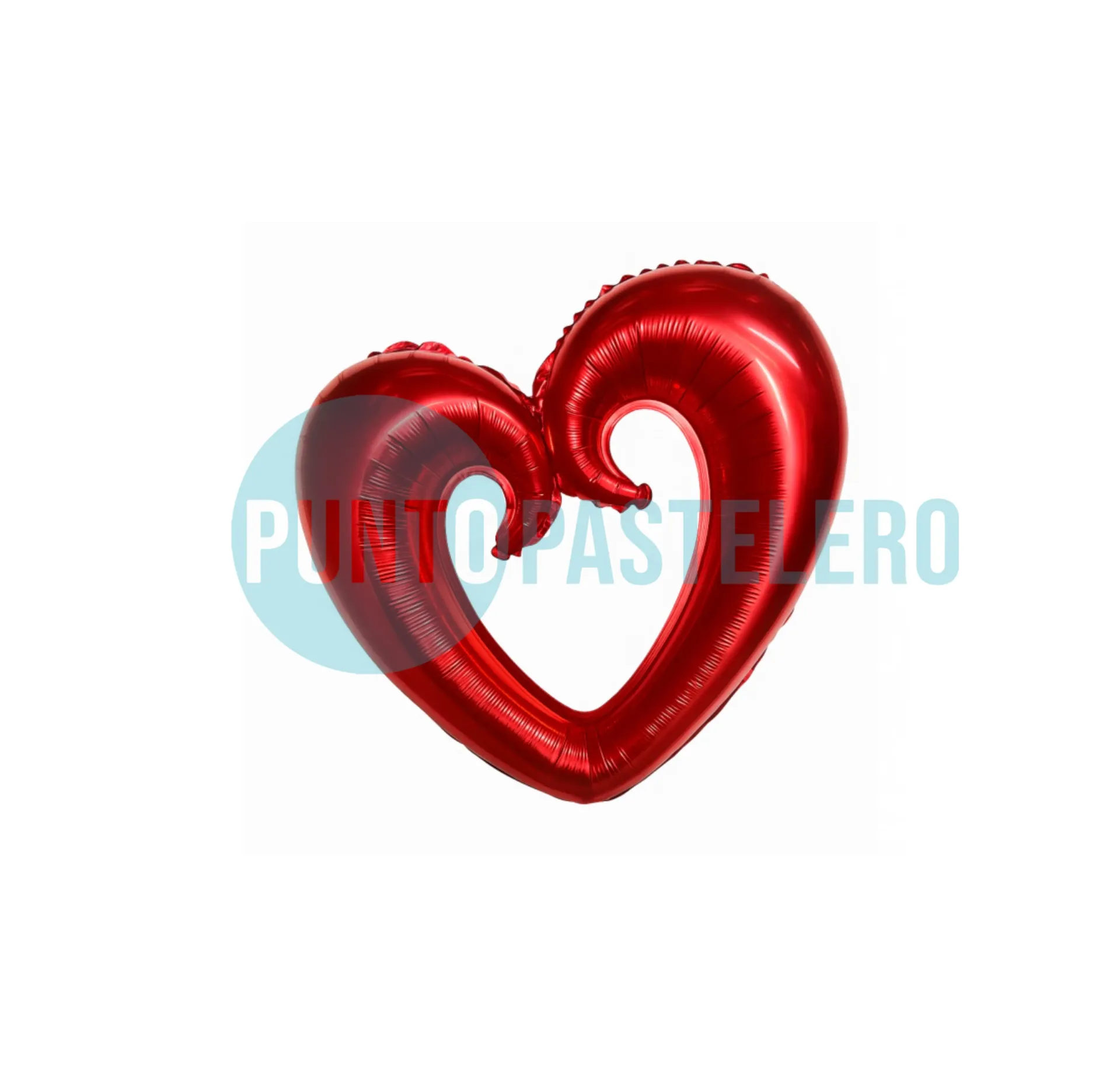 GLOBO CORAZON CALADO 60 CM (ROJO) []