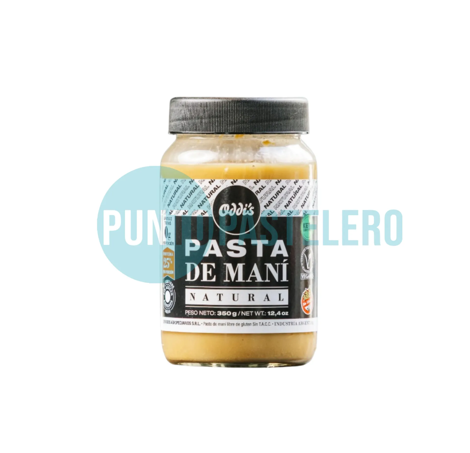 PASTA DE MANI NATURAL ODDIS (X 370 GR.) (SIN TACC)