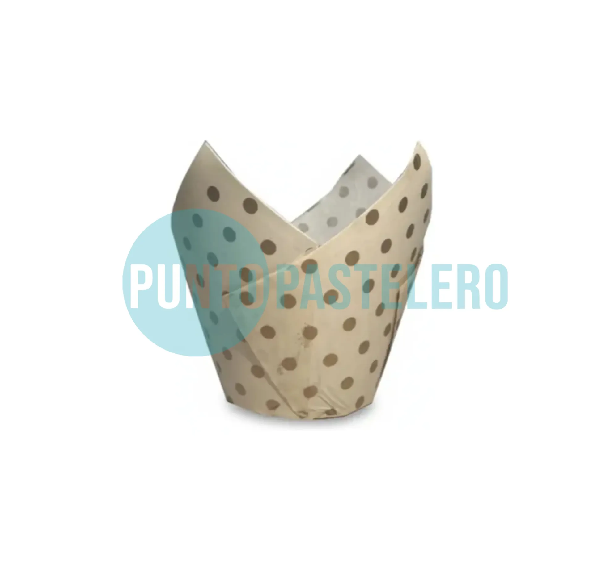 TULIPAS DE PAPEL LUNARES FONDO BEIGE MOLDPACK (X 25 U.)