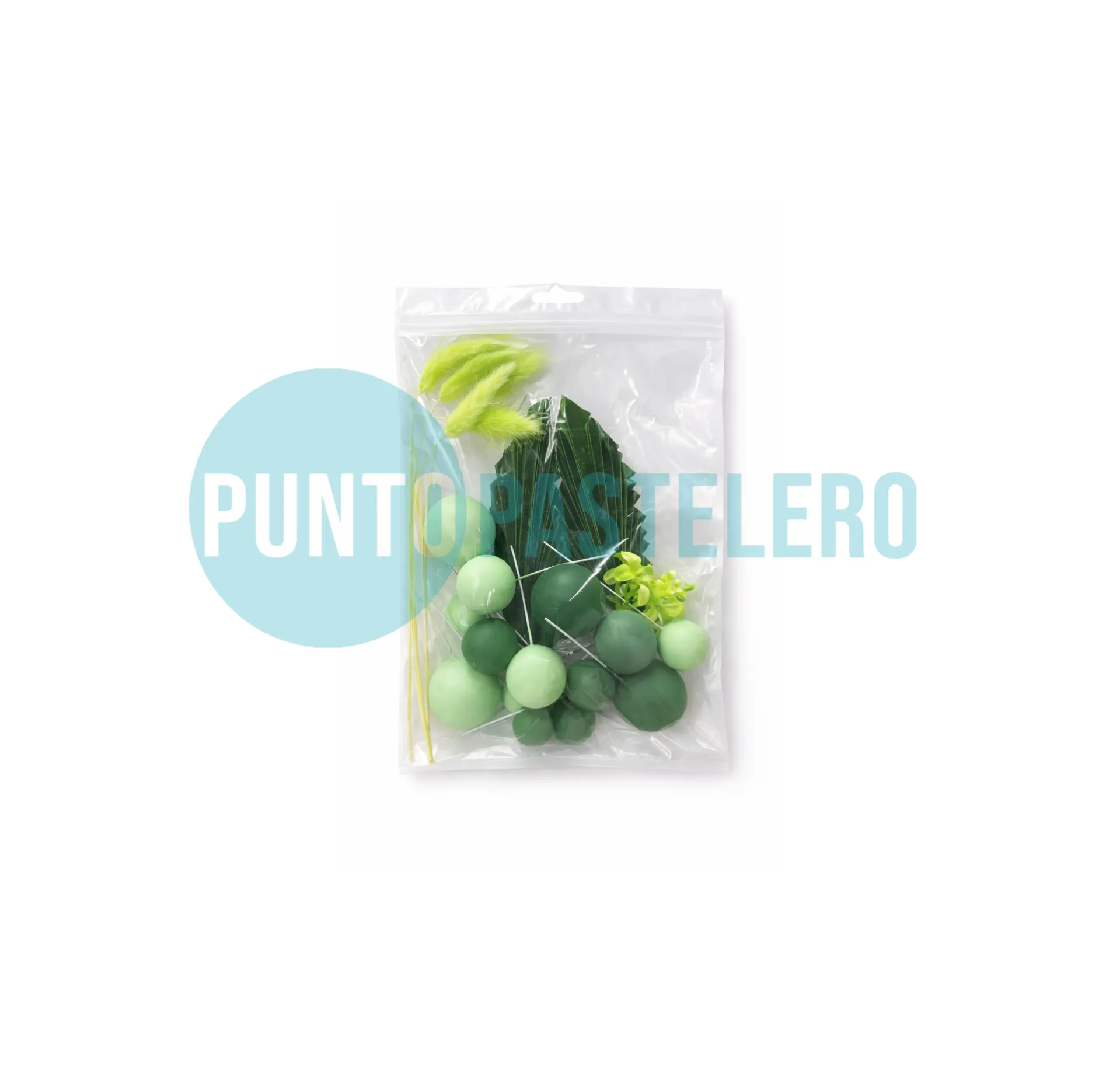 ADORNO PARA TORTA HOJAS Y FLORES 23 PIEZAS (ILC-AO0198) (COLORES VARIOS)