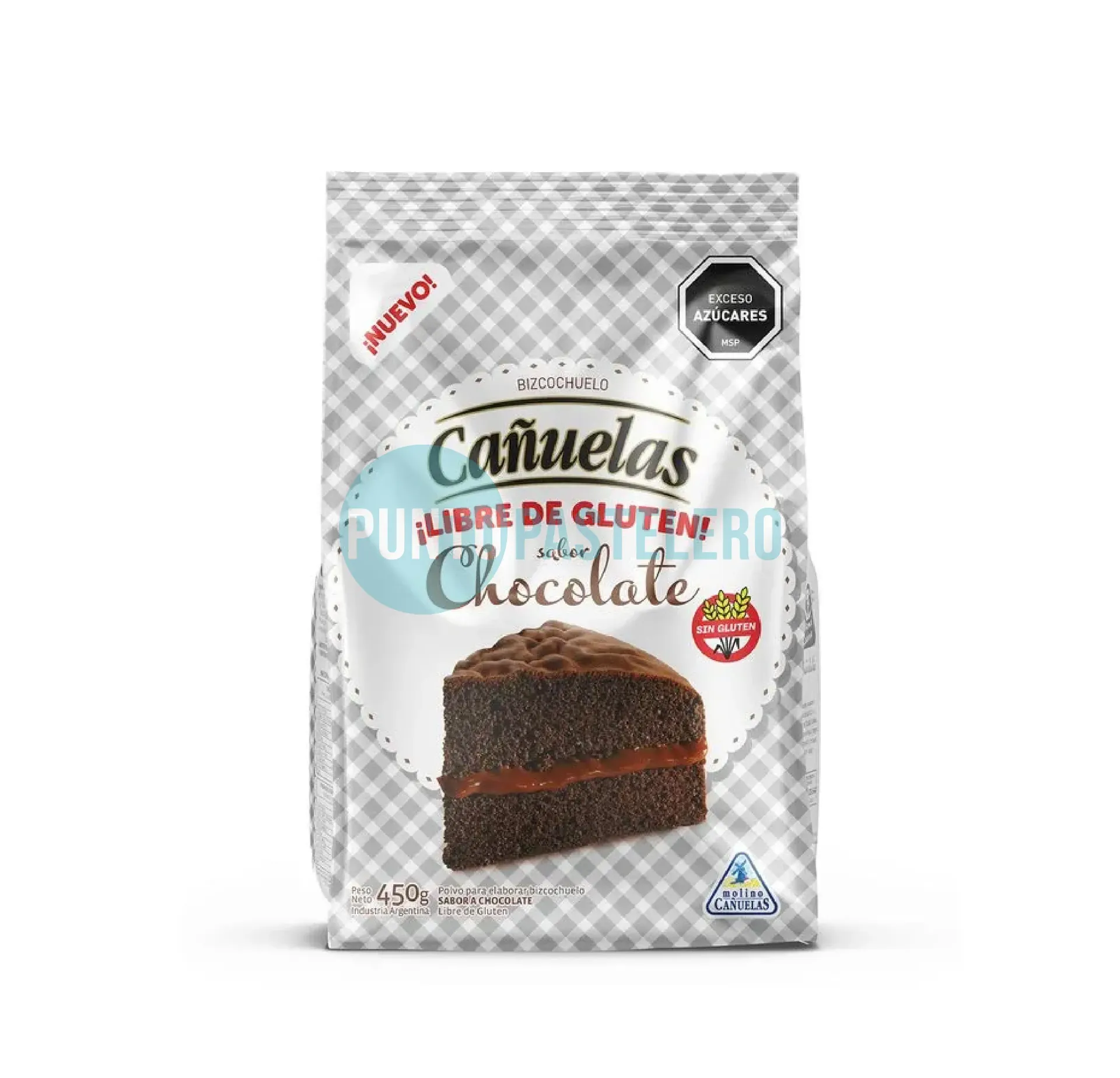 PREMEZCLA BIZCOCHUELO CHOCOLATE CAÑUELAS (X 450 GR.) (SIN TACC)
