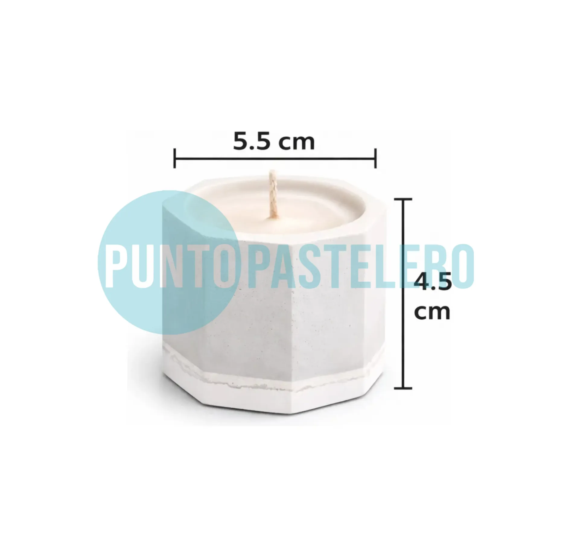 SOUVENIR VELA DE SOJA AROMATICA BLANCA