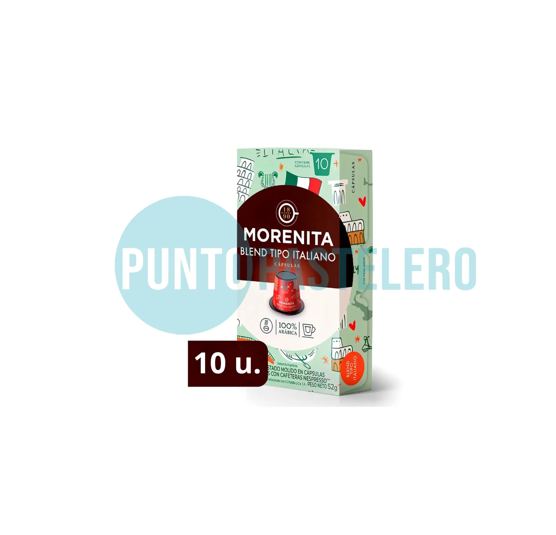 CAFE EN CAPSULA NESPRESSO LA MORENITA ITALIANO (X 10 U.)