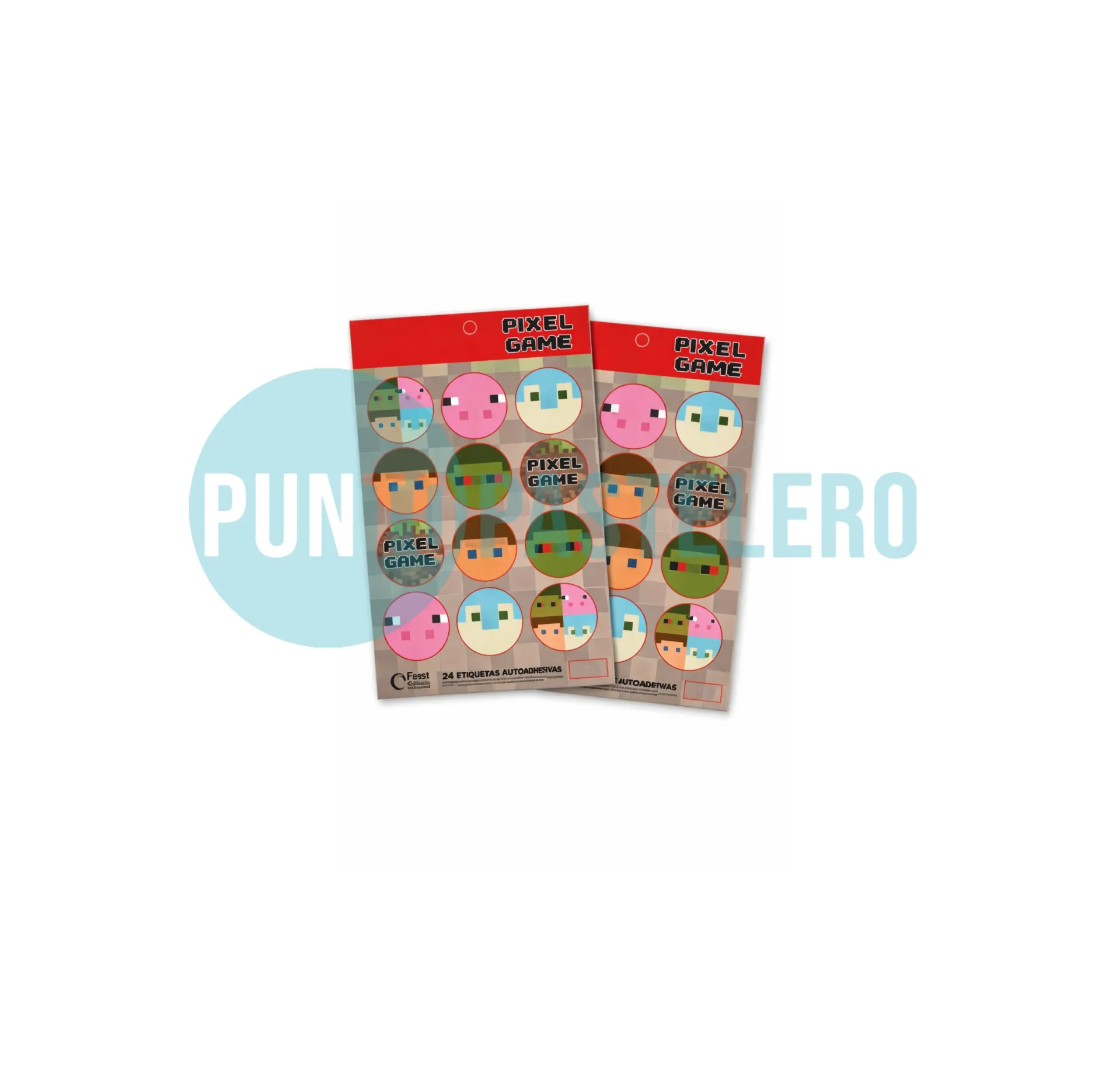 STICKERS AUTOADHESIVOS MINECRAFT (24 U.)