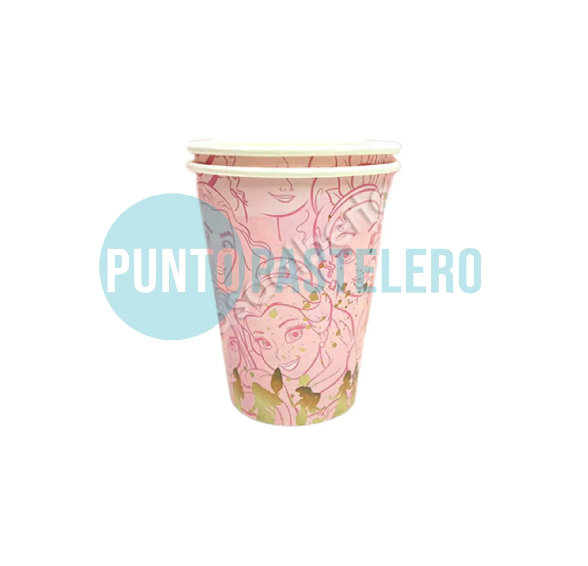 [7798342407535] VASO DE POLIPAPEL PRINCESAS (8 U.)
