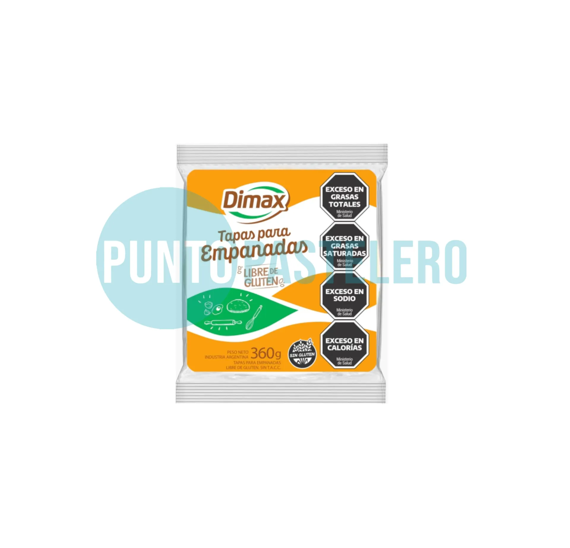 TAPA PARA EMPANADAS DIMAX (X 360 GR.) (SIN TACC)