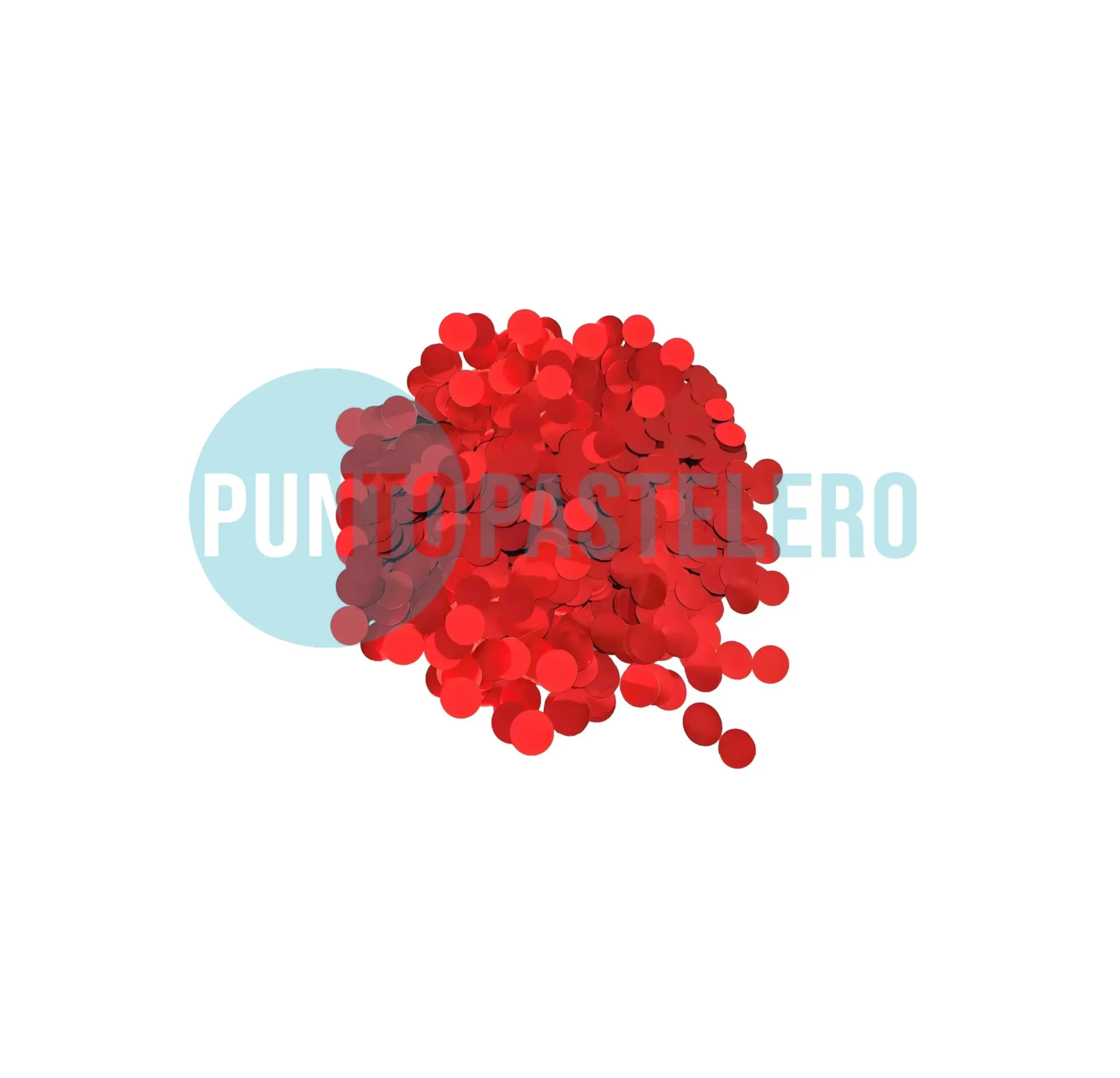 CONFETTI REDONDO PARA GLOBOS (X 12 GR.) (ROJO)