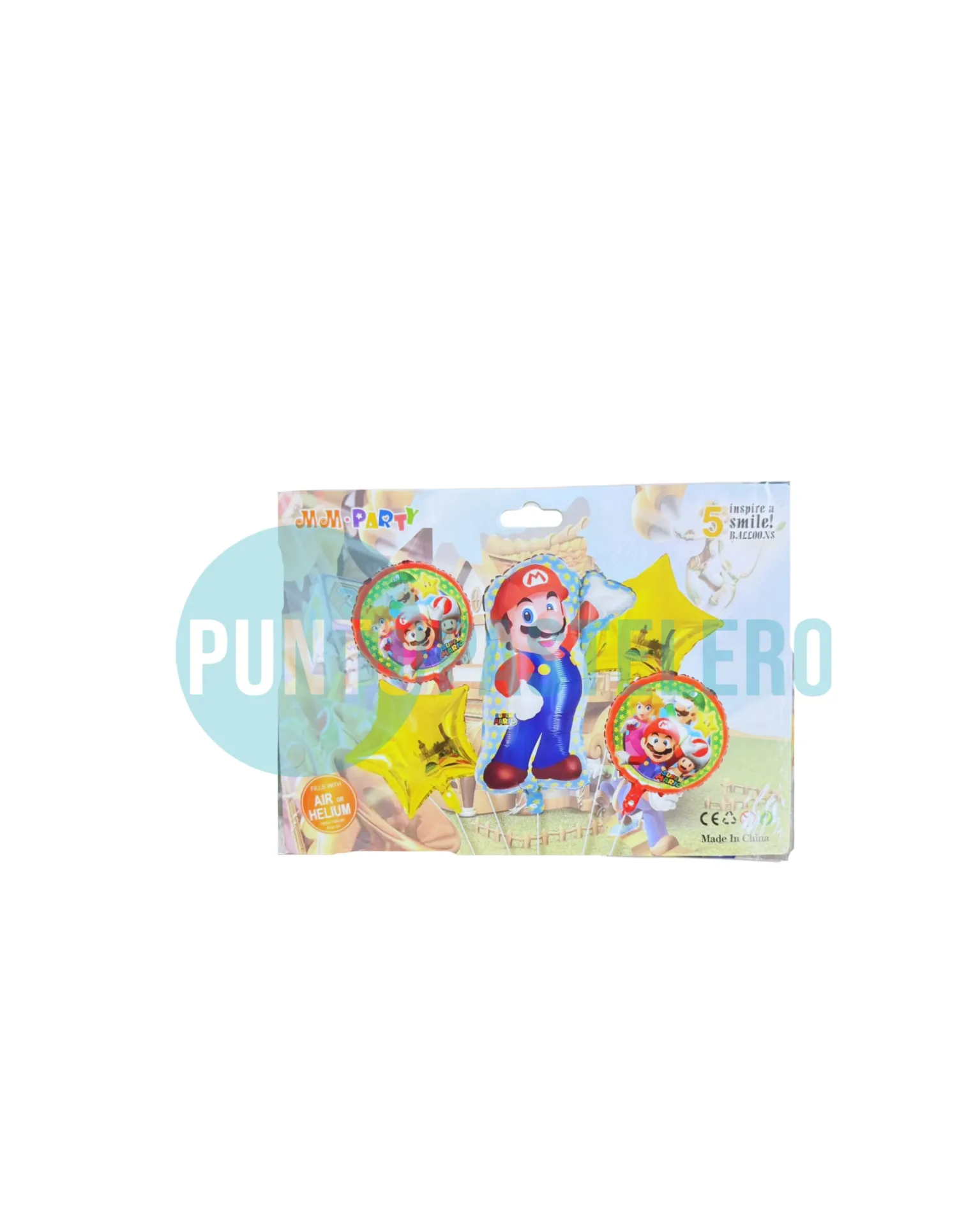 SET DE GLOBOS MARIO BROS (5 PIEZAS)
