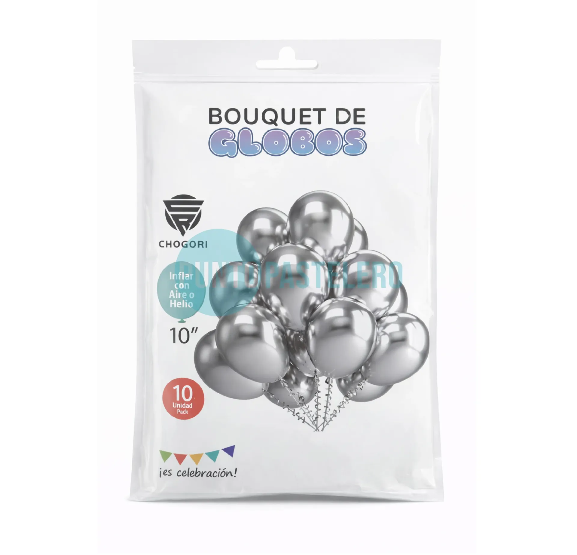 GLOBO CROMADO CHROME 10" PLATA (1.8 GR.) (X 10 U.)