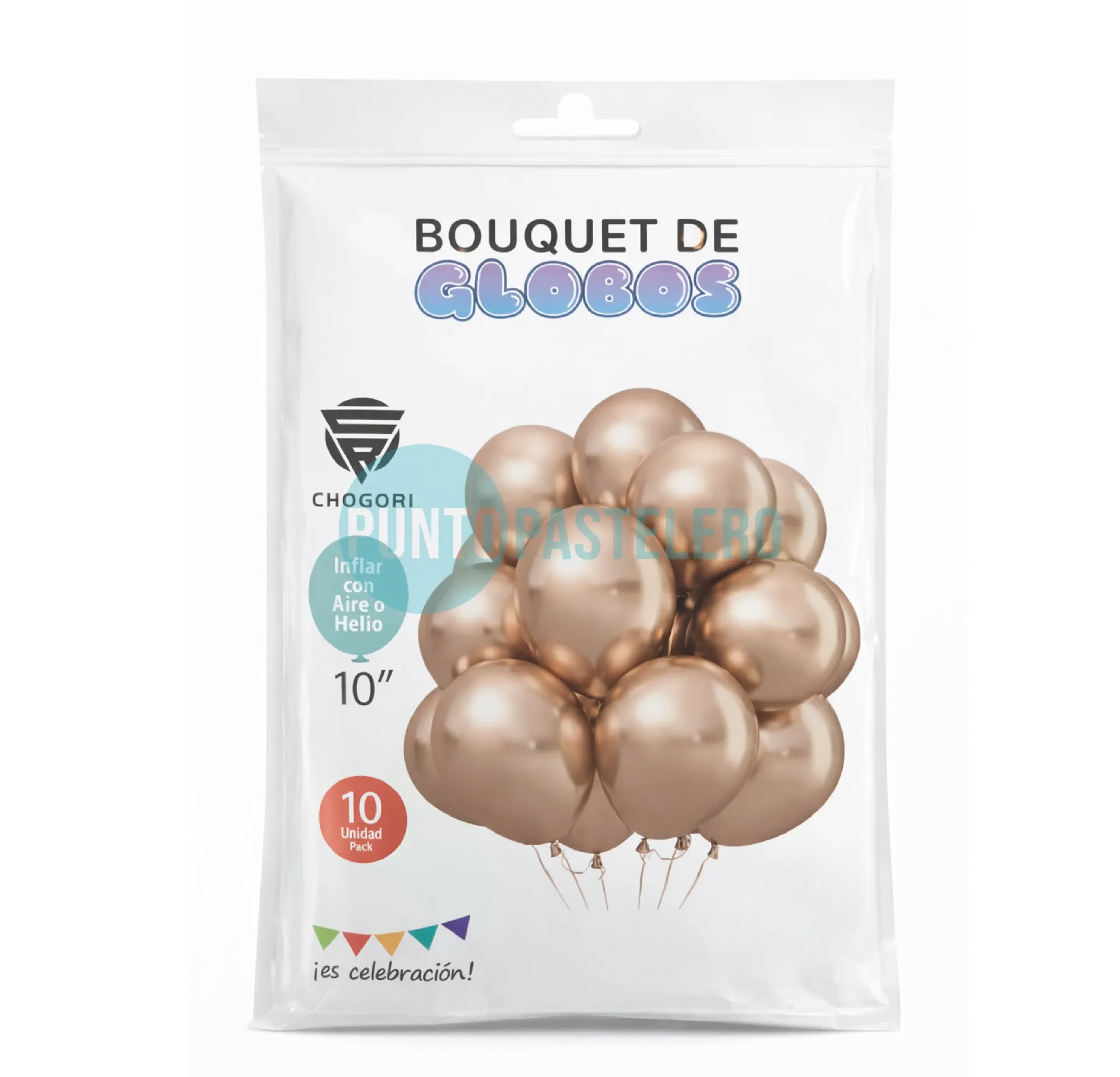 GLOBO CROMADO CHROME 10" CHAMPAGNE (1.8 GR.) (X 10 U.)