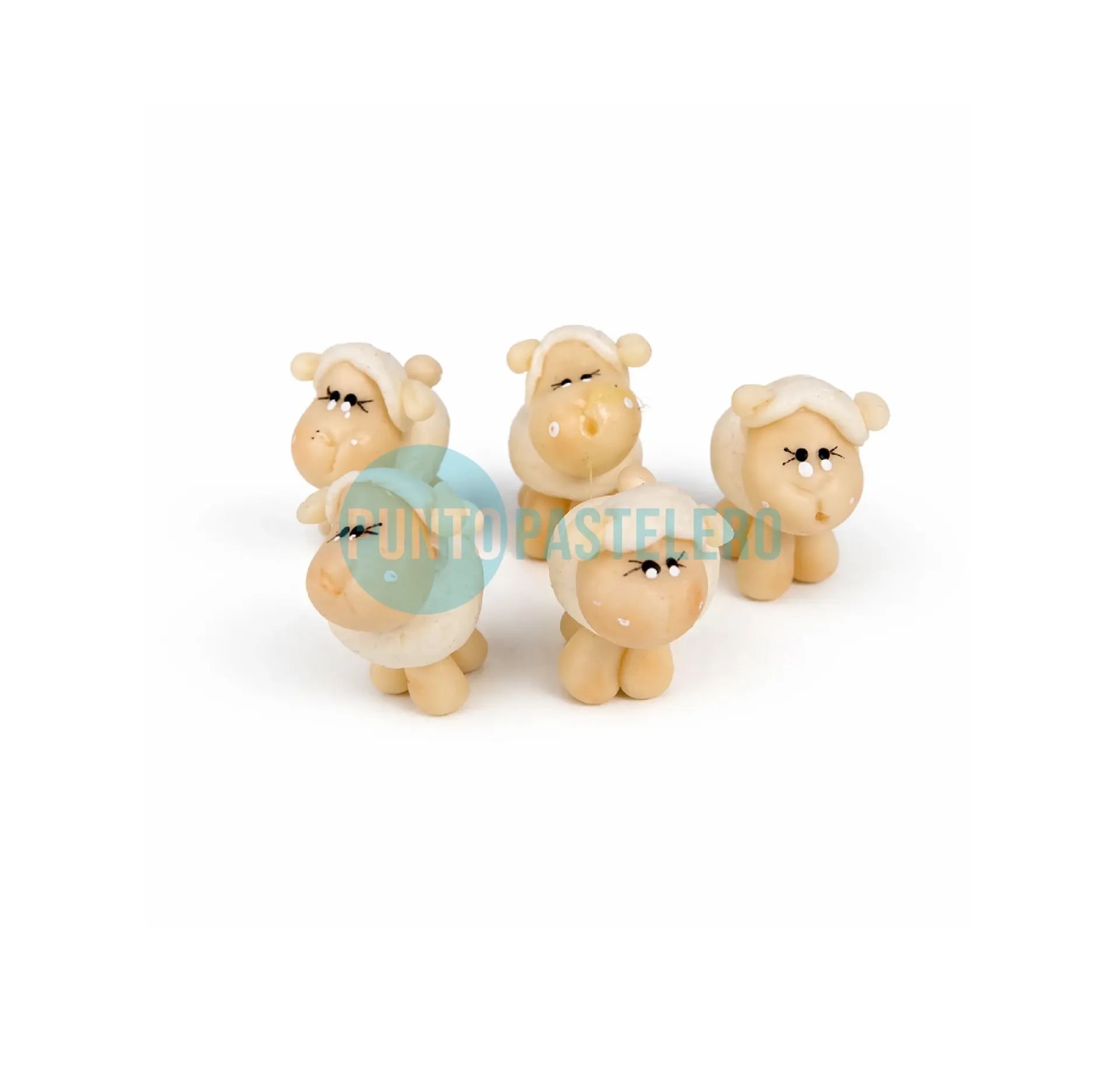 APLIQUE PORCELANA OVEJITAS (X 8 U.)