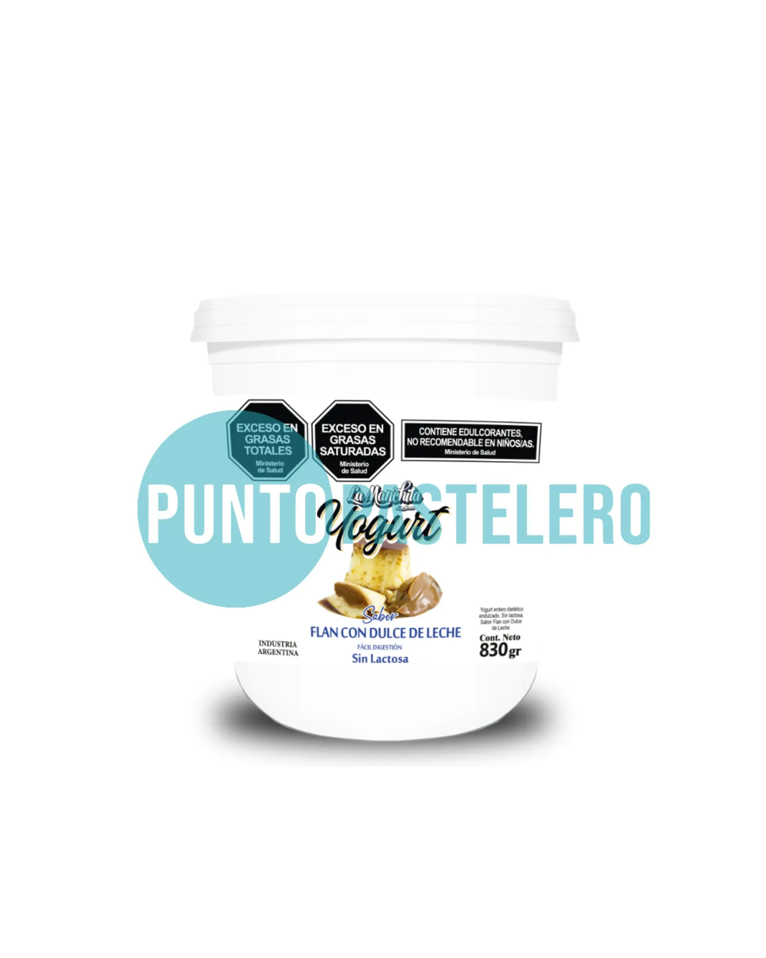 YOGURT FLAN CON DULCE DE LECHE LA MANCHITA (X 830 GR.) (SIN LACTOSA)