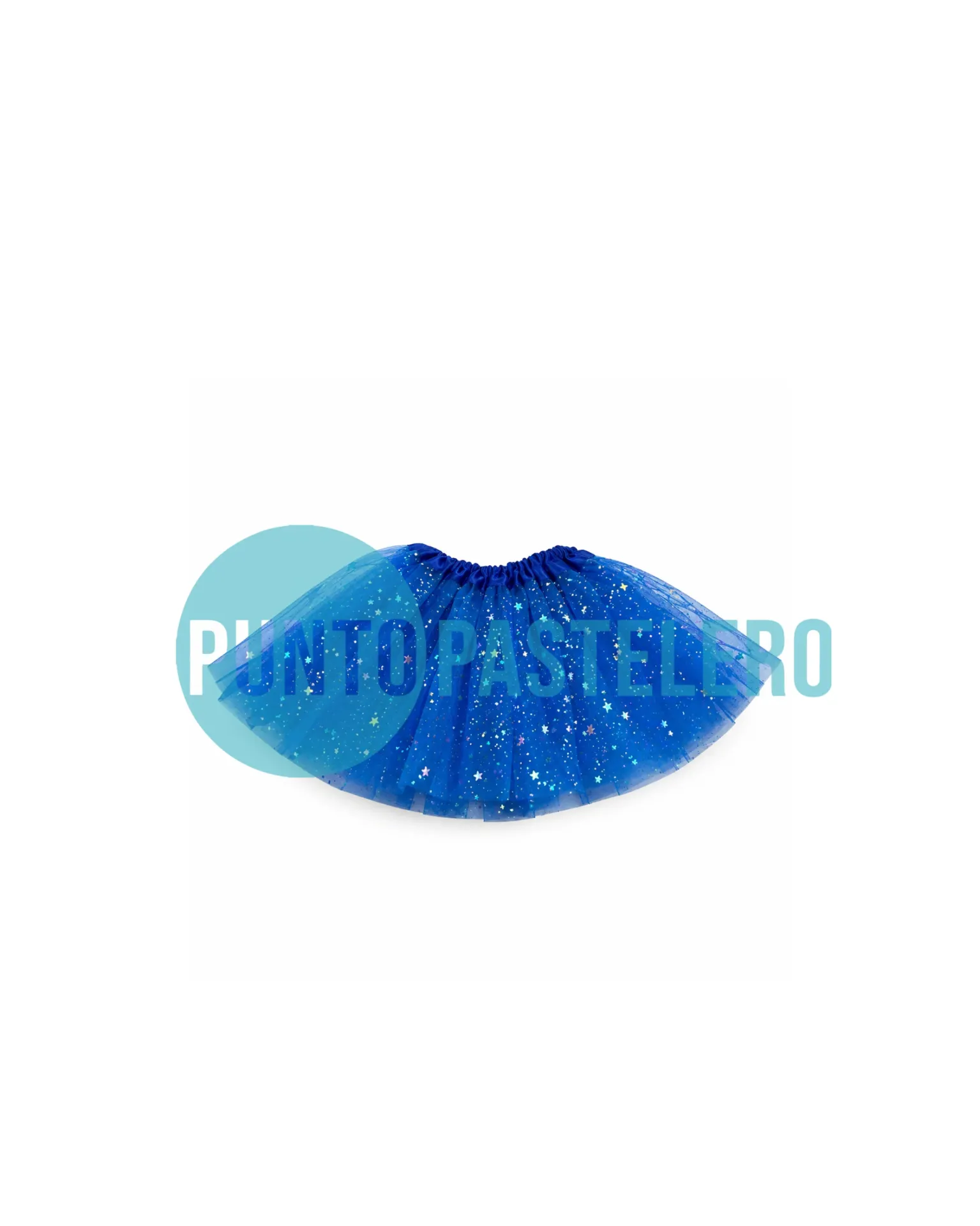 TUTU 3 CAPAS MINI ESTRELLA AZUL (30 CM)