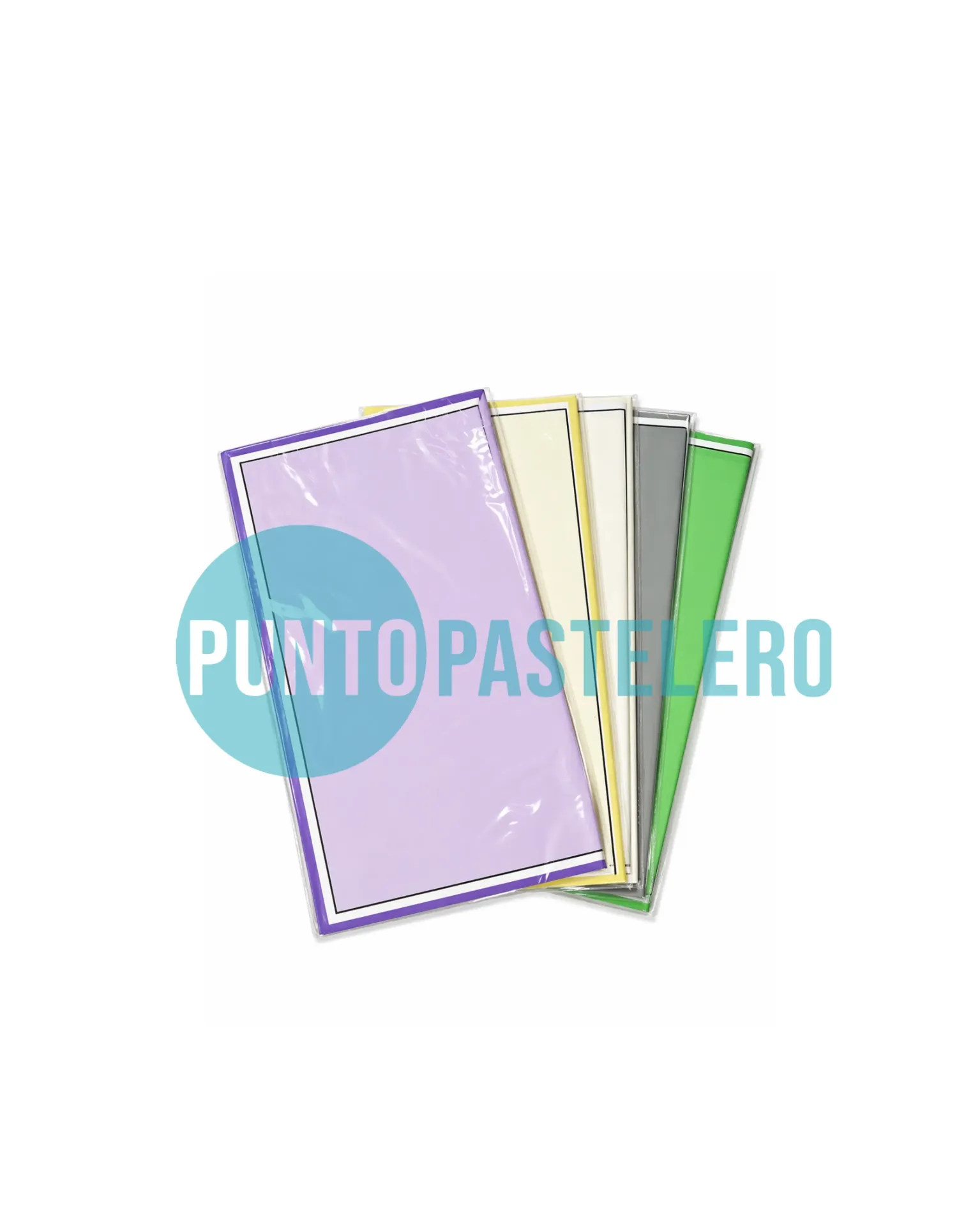 PACK PAPEL COREANO DE REGALO IMPERMEABLE CON BORDES BLANCOS (X 20 U.)