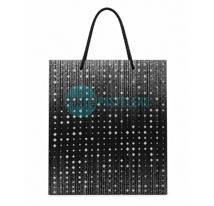 BOLSA DE REGALO CON DETALLES EN PLATA (26X32X10 CM) (MODELOS SURTIDOS) (L9016B)