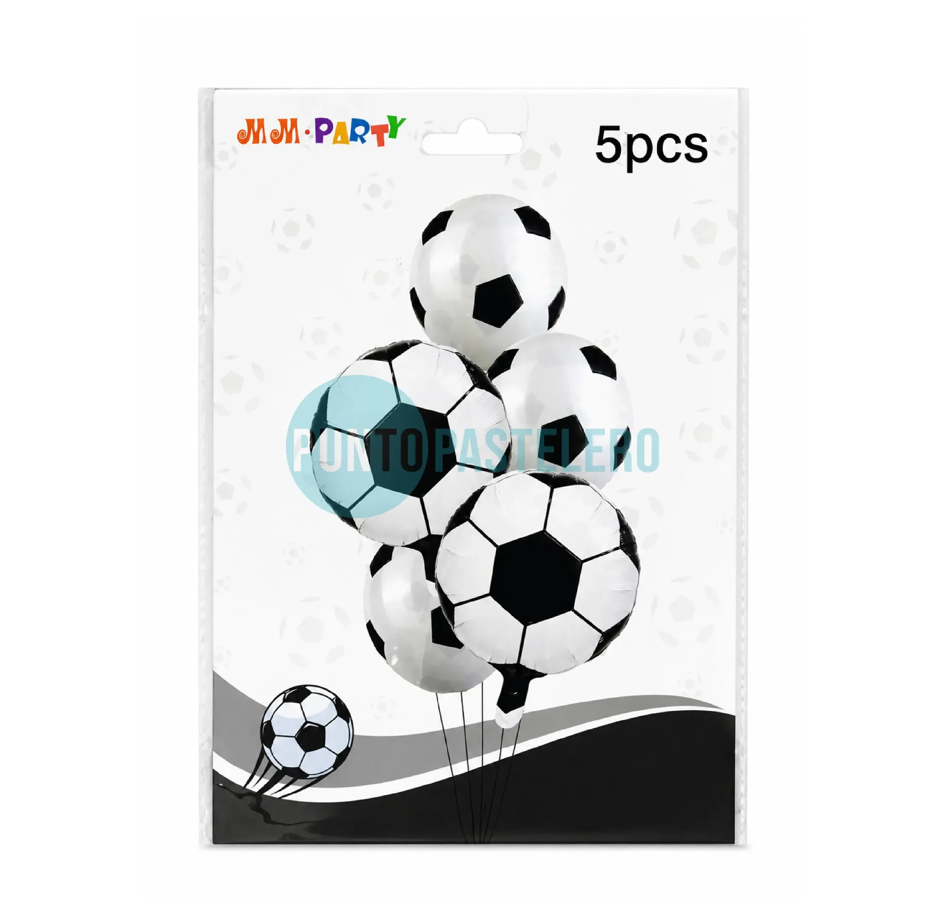 SET DE GLOBOS PELOTA DE FUTBOL (5 PZ)