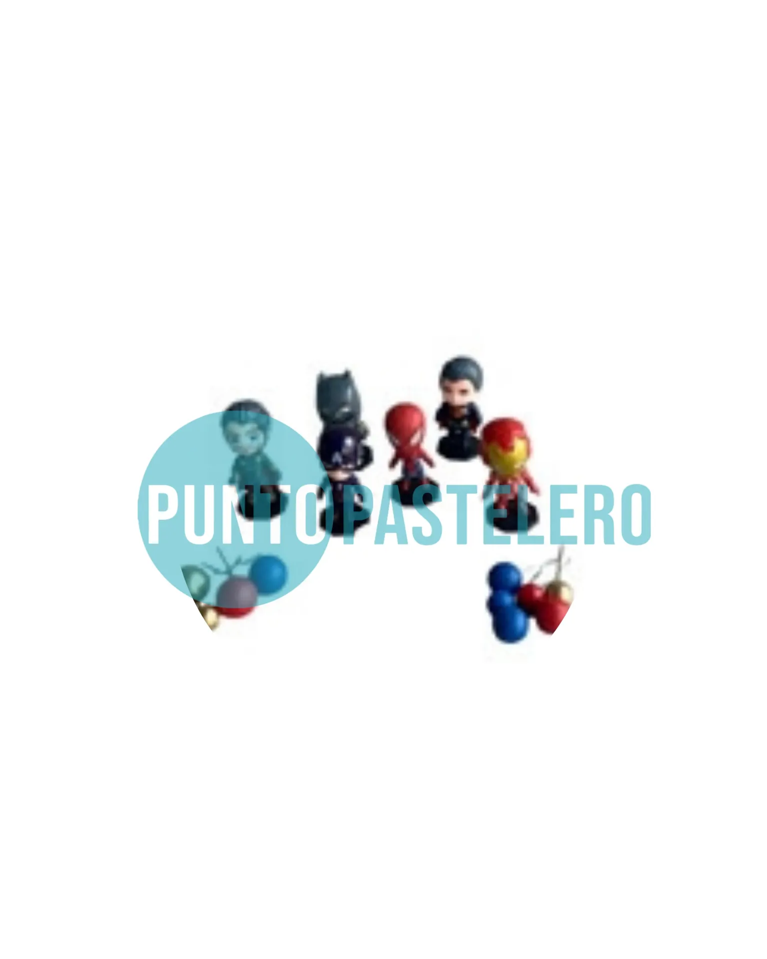 ADORNO PARA TORTA SUPERHEROES 16 PIEZAS (BY-47)