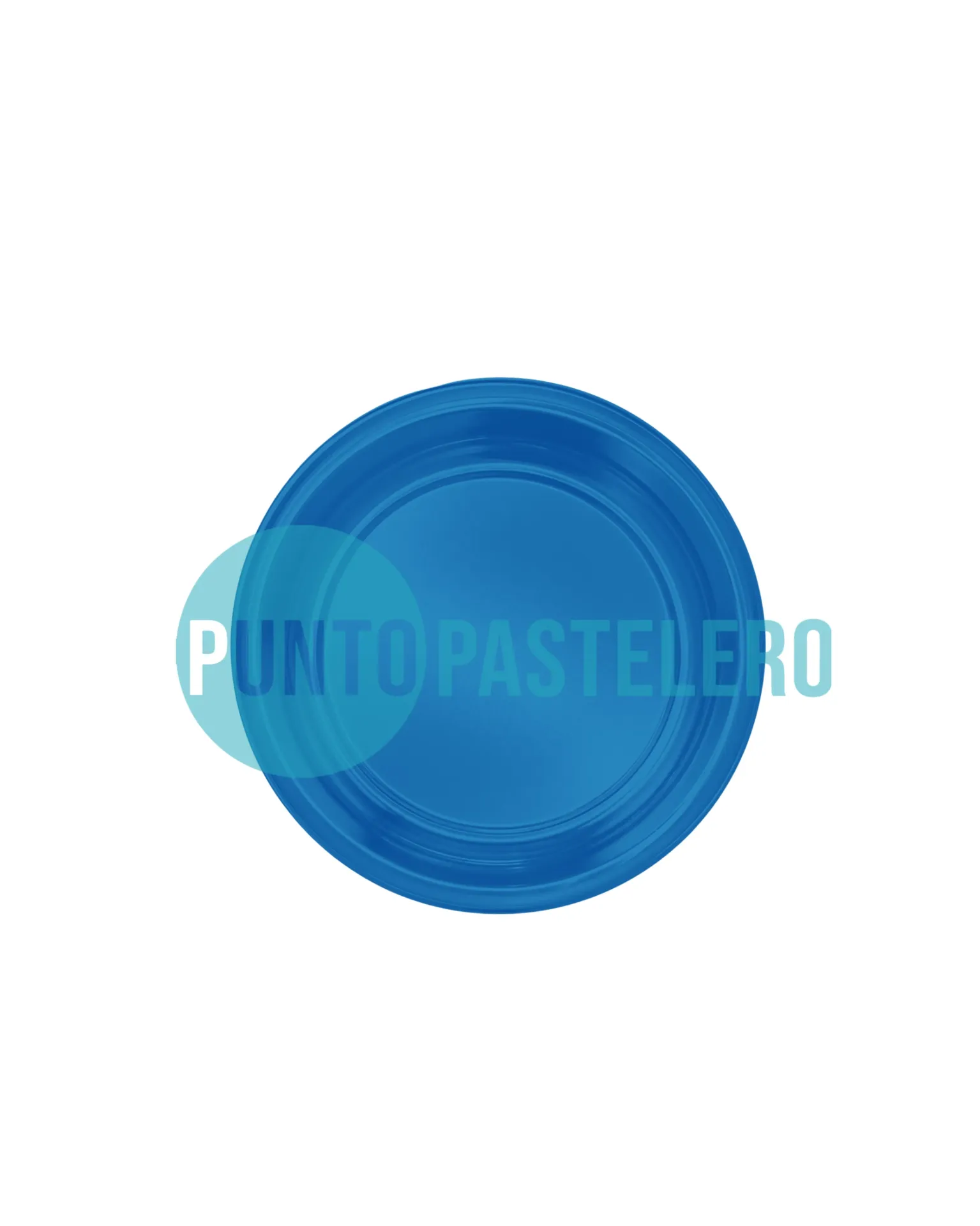 [00125458C] PLATO PLASTICO PREMIUM CELESTE PASTEL (X 10 U.)