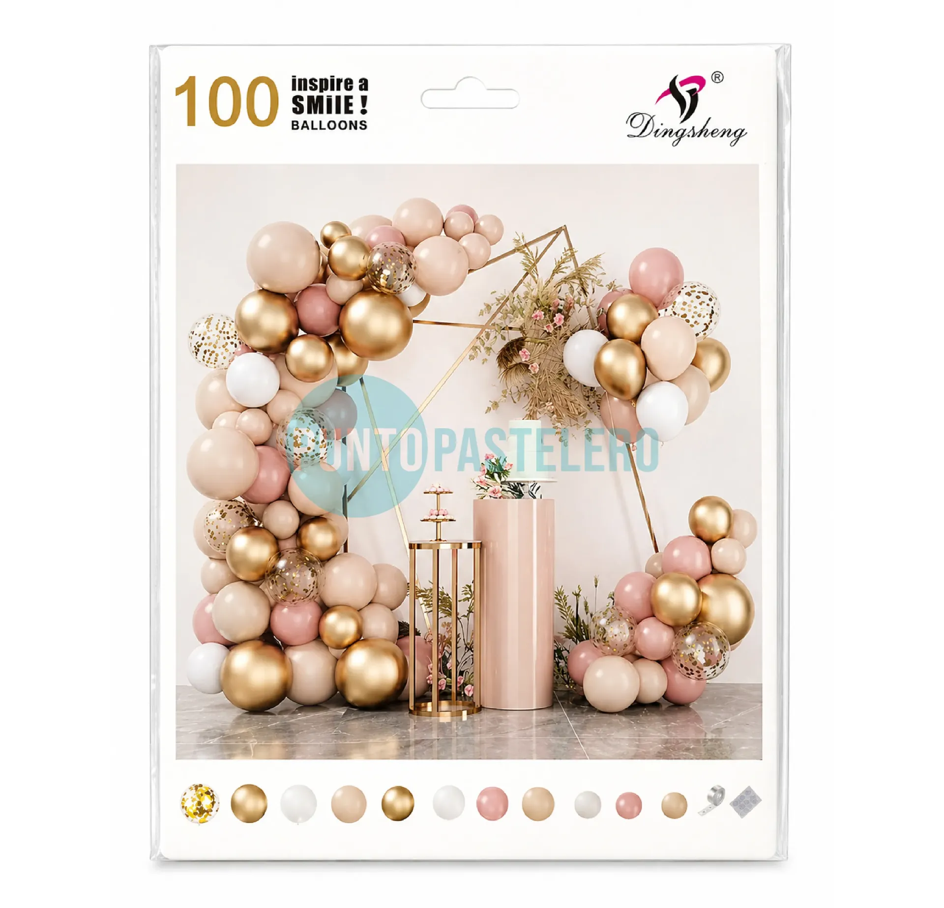 SET DE GLOBOS NEUTROS (100 PZ)