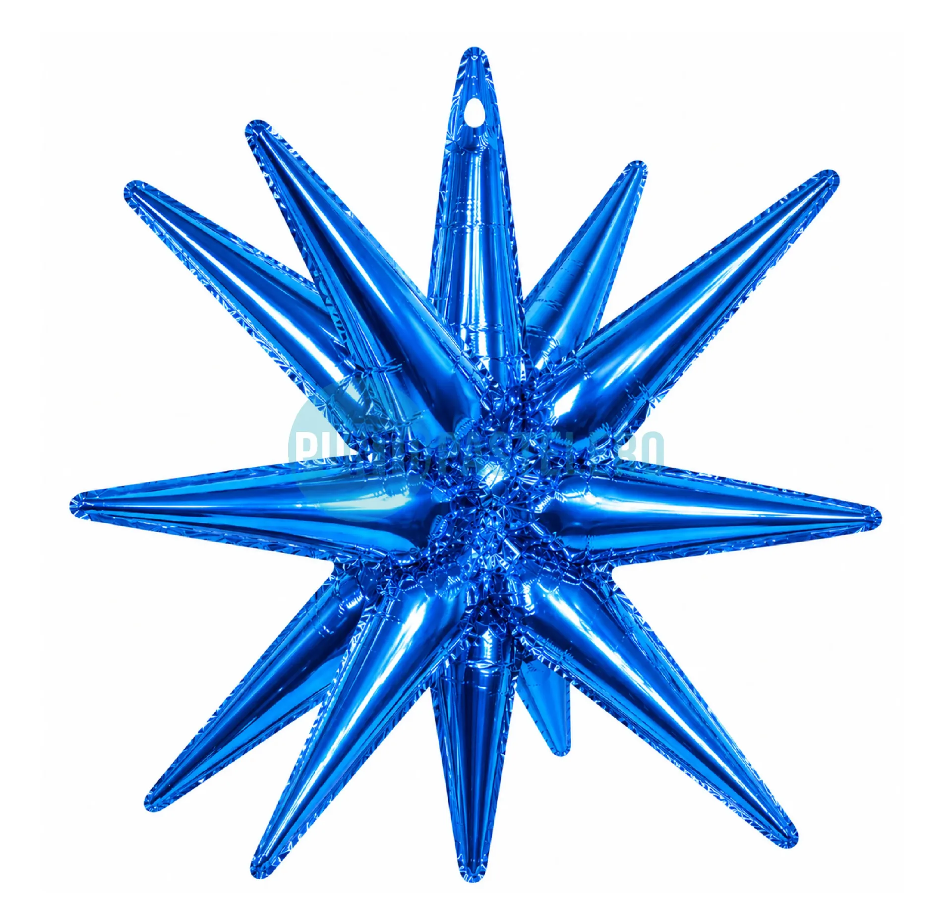 GLOBO METALIZADO ESTRELLA 14 PUNTAS 3D (70 CM) (AZUL) []