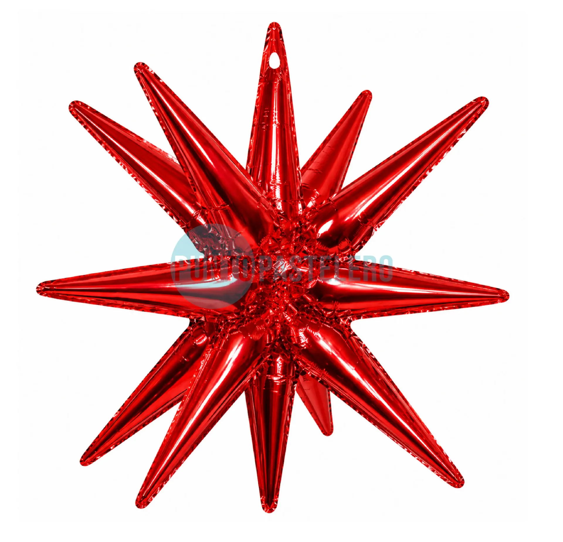 GLOBO METALIZADO ESTRELLA 14 PUNTAS 3D (55 CM) (ROJO) []
