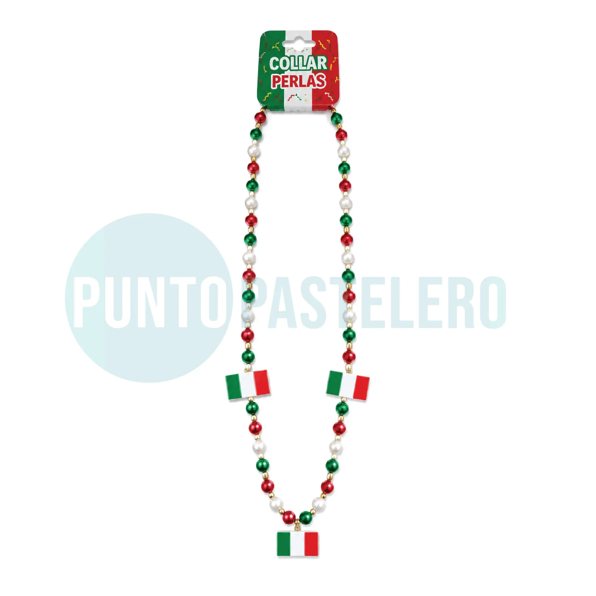 [721773727504] COLLAR DE PERLAS PLASTICAS GRANDE ITALIA (40 CM)