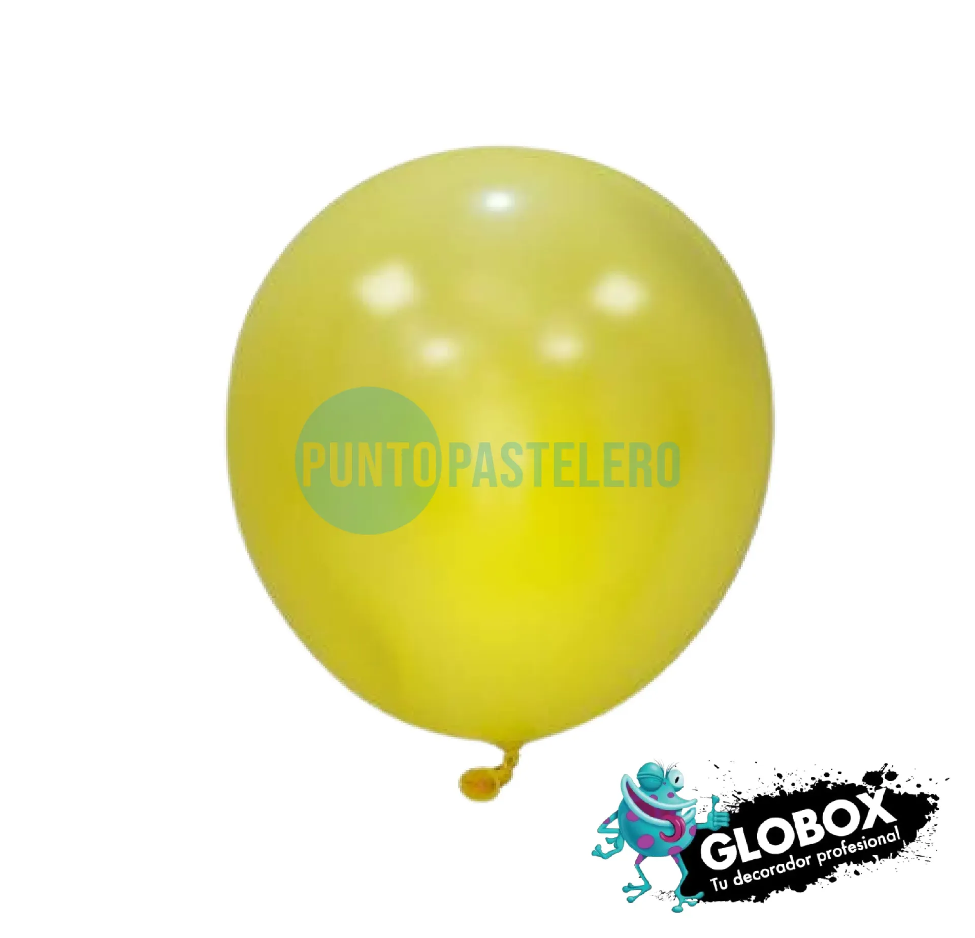 PACK GLOBO GLOBOX LISO 12" AMARILLO (X 10 U.)