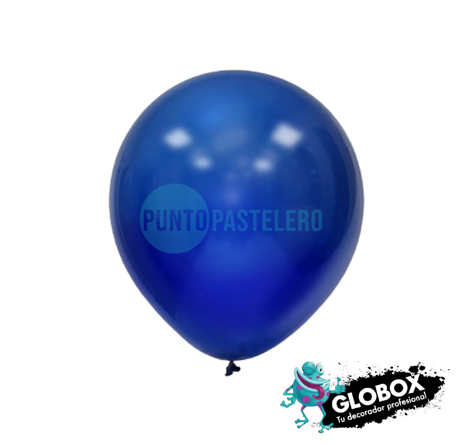 PACK GLOBO GLOBOX LISO 12" AZUL ELECTRICO (X 10 U.)